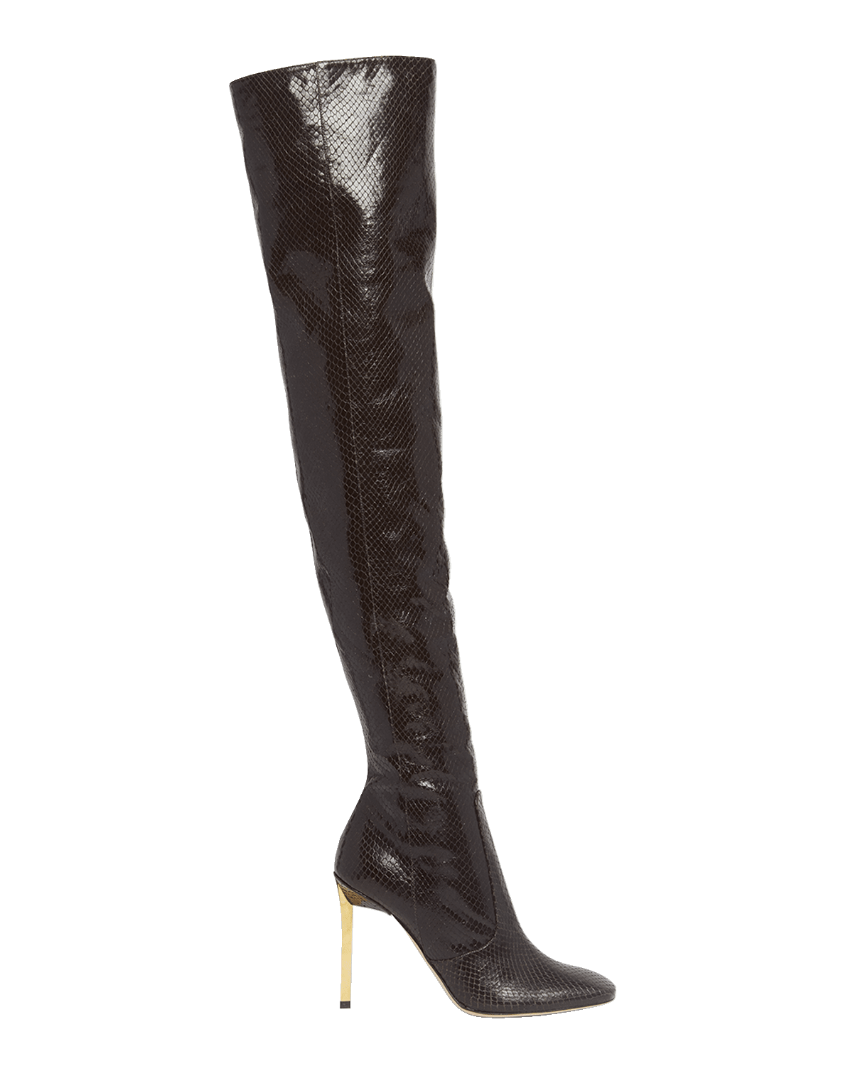 TOM FORD Python-Embossed Stiletto Over-The-Knee Boots