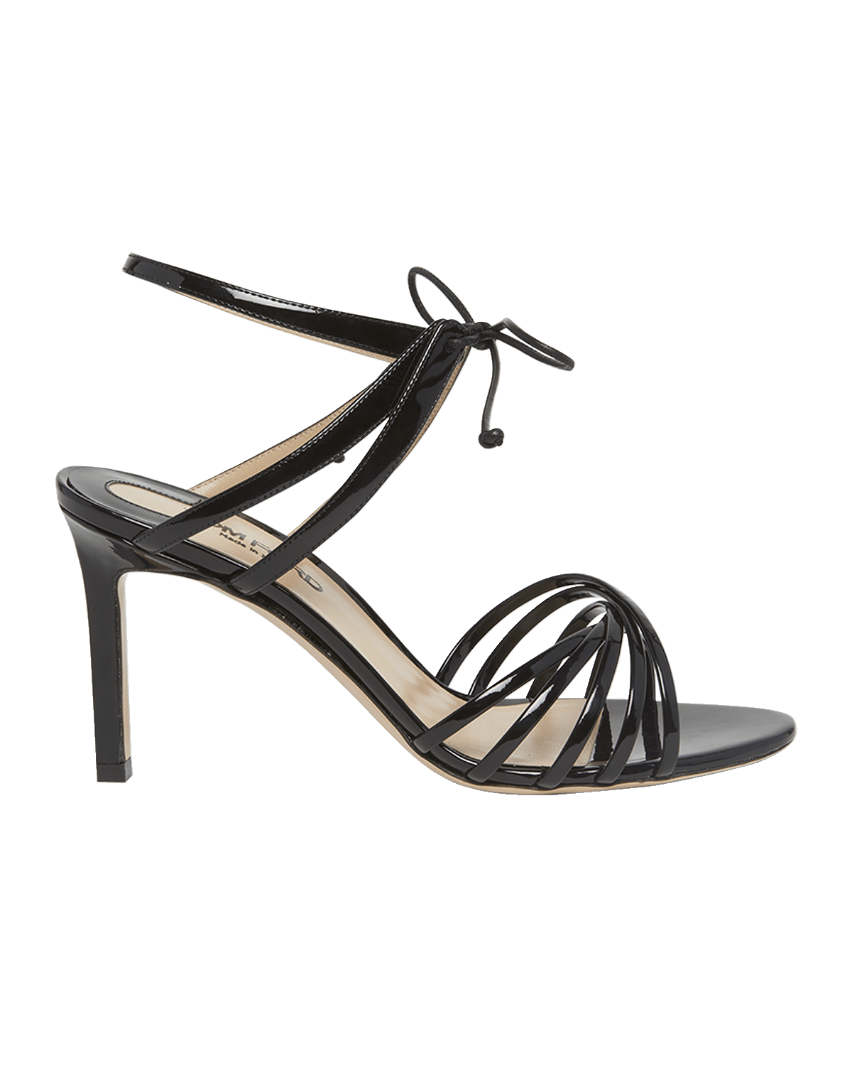 TOM FORD Angelica Strappy Patent Ankle-Tie Sandals