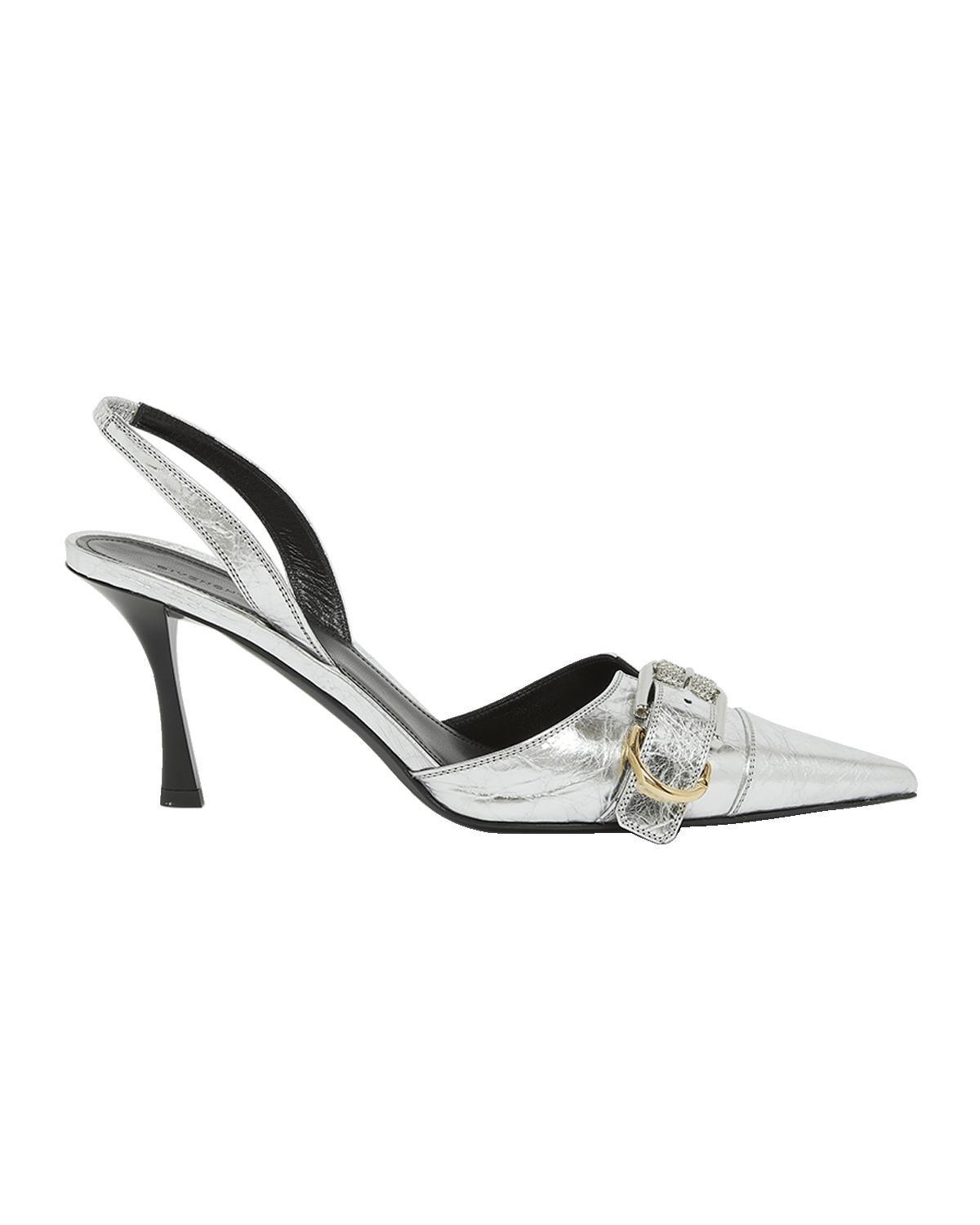Givenchy Voyou Metallic Buckle Slingback Pumps