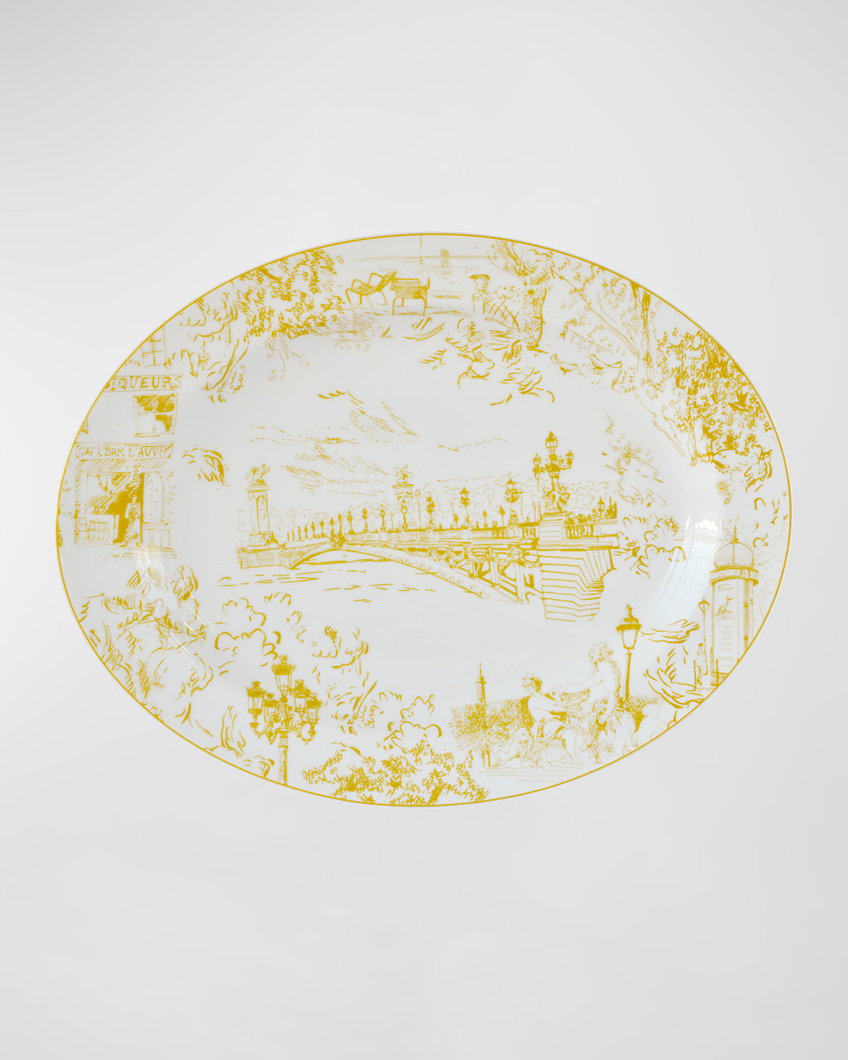 Bernardaud Tout Paris Oval Platter, 15"
