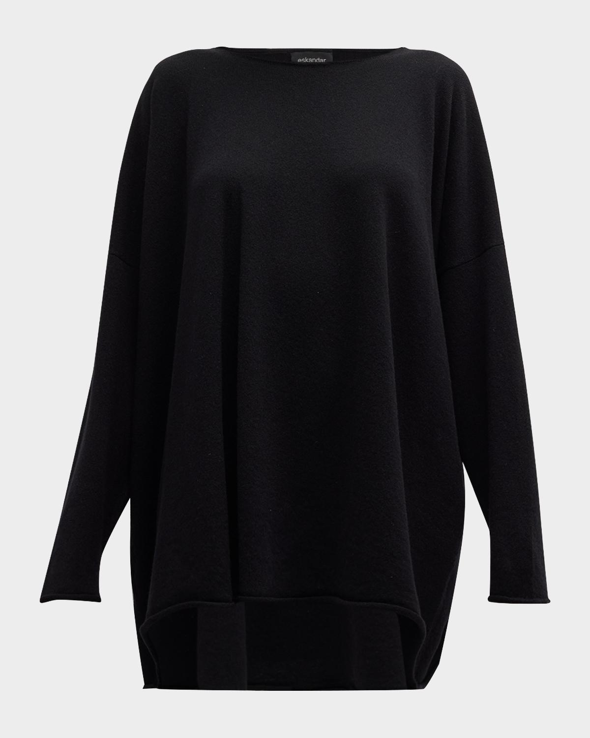 Eskandar A-Line Bateau Neck Cashmere Sweater