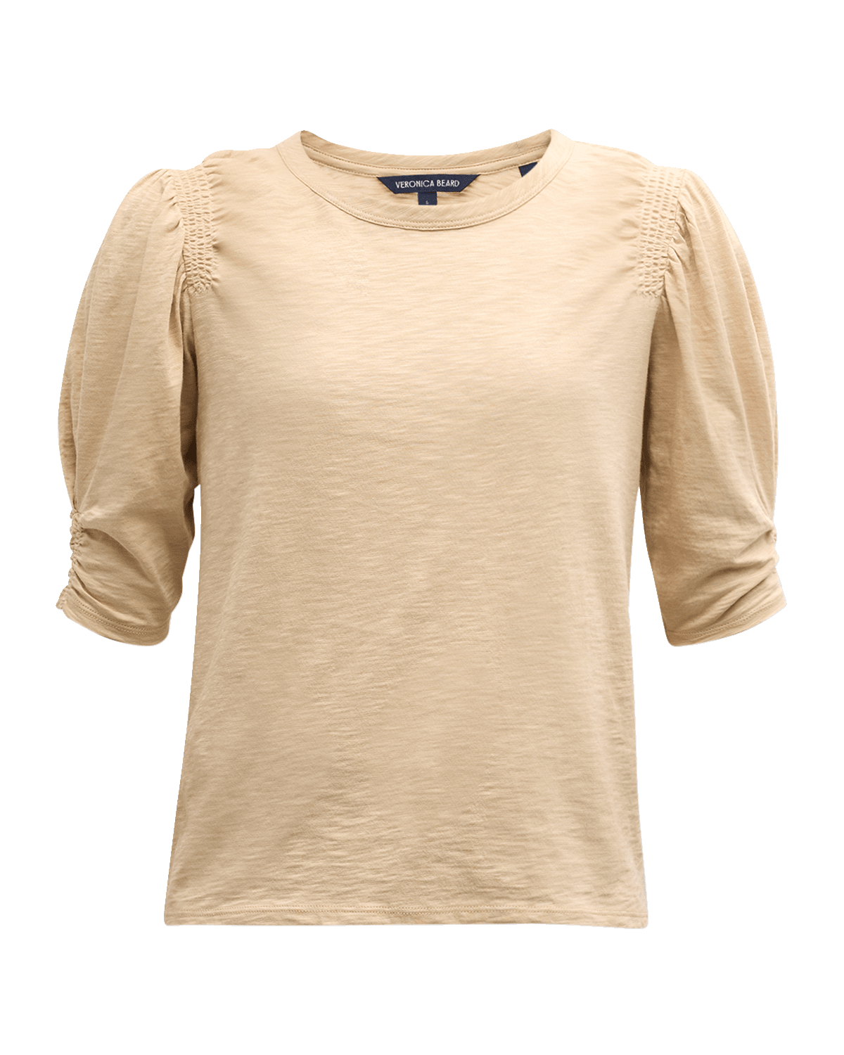 Veronica Beard Jessa Ruched-Sleeve Tee