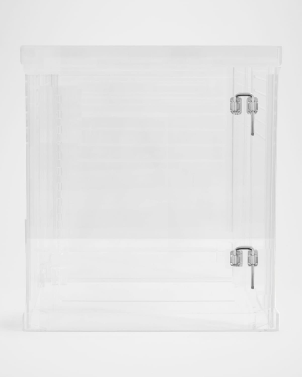 HIDDIN Large Clear View Pet Crate with Silver Latches