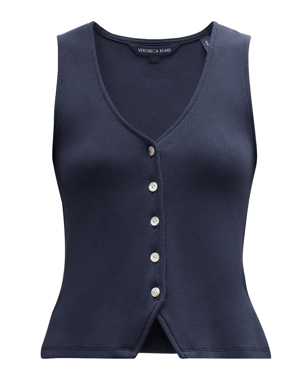Veronica Beard Hoorne Button-Front Tank Top