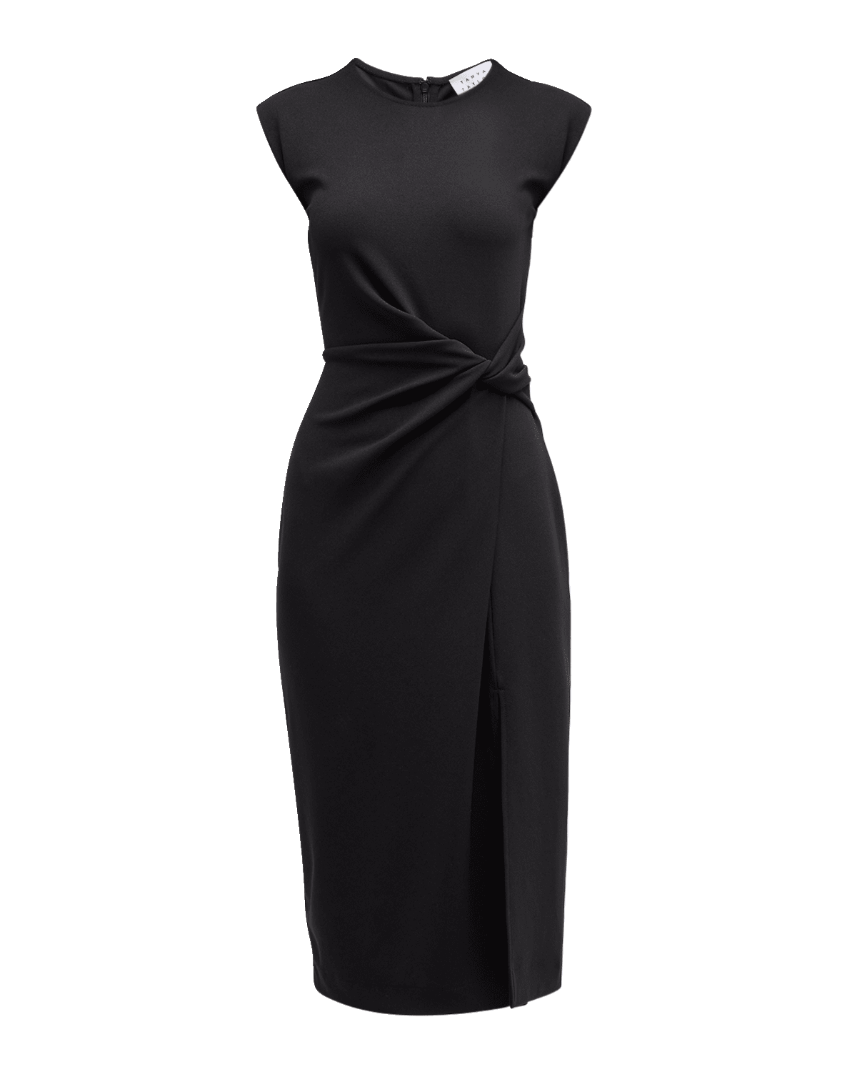 Tanya Taylor Cody Sleeveless Twisted-Waist Midi Dress