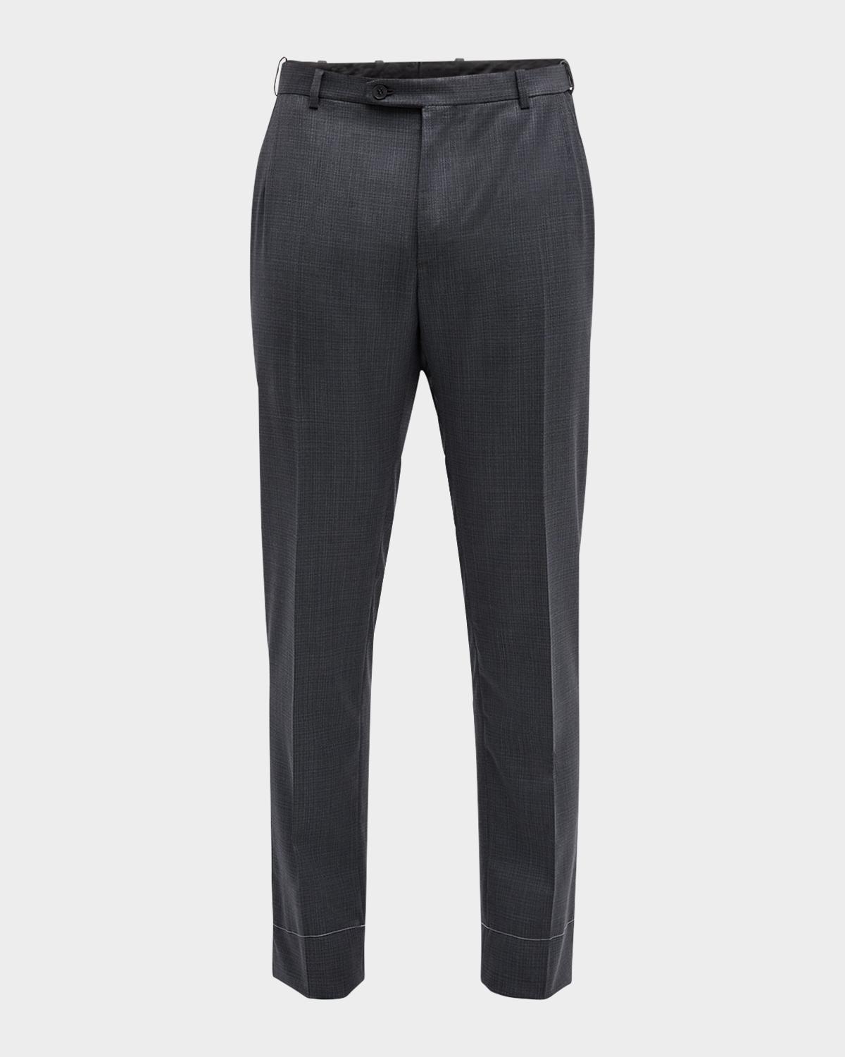 Brioni Men's Textured Wool Dress Pants