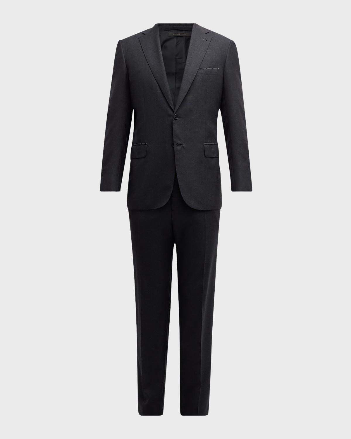 Brioni Men's Tonal Check Wool Suit