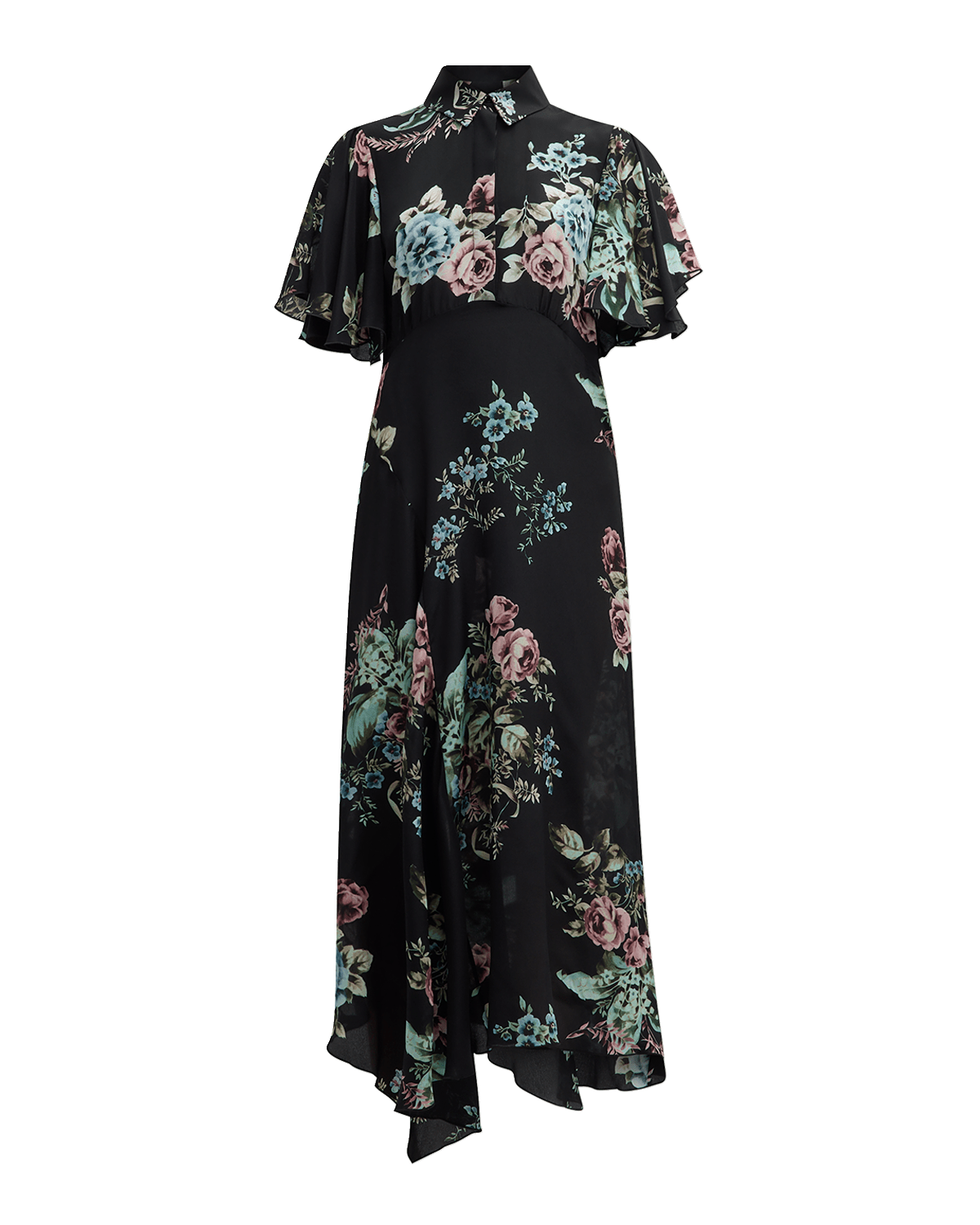 Evi Grintela Carole Floral-Print Handkerchief Midi Dress