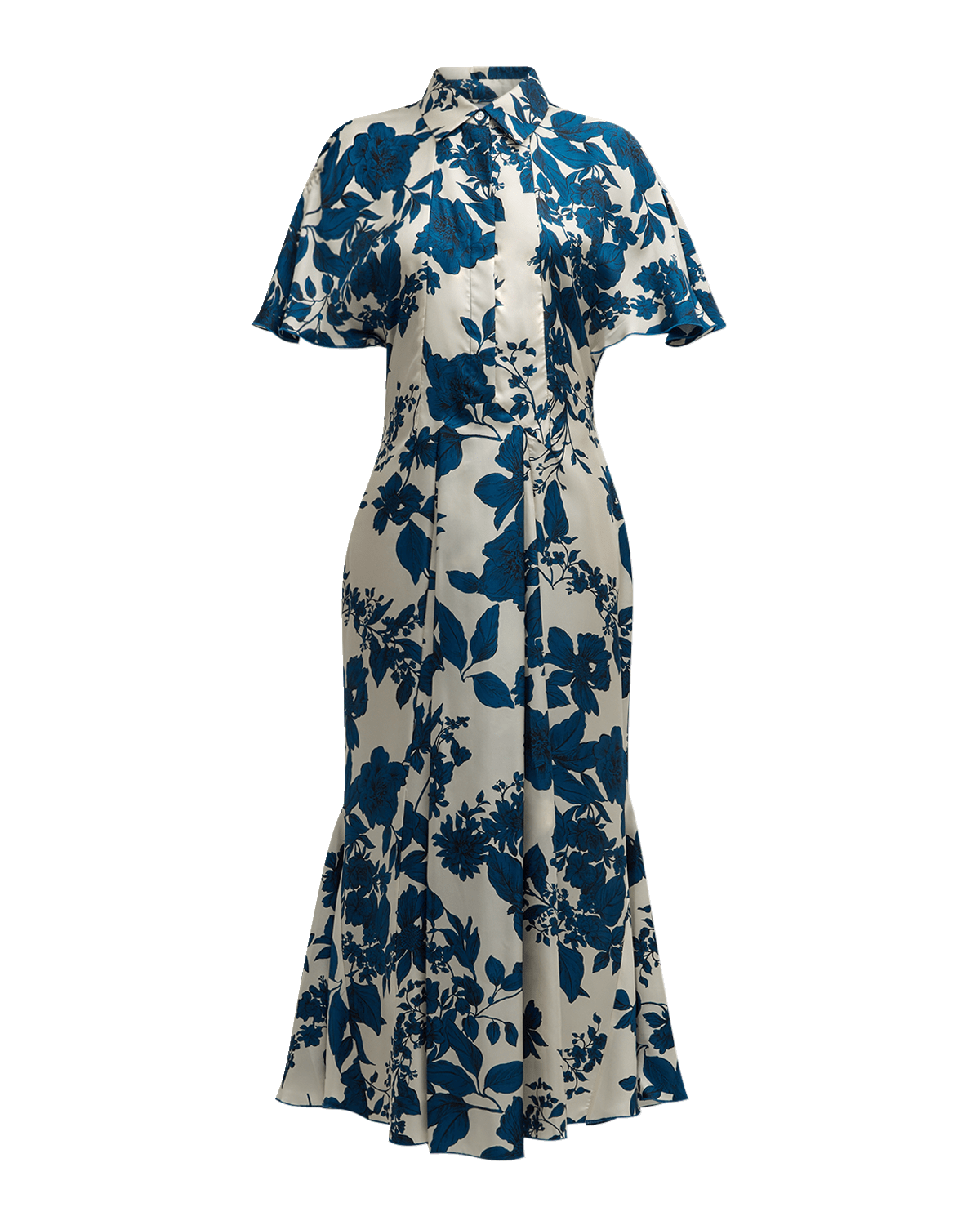 Evi Grintela Louisa Floral-Print Silk Midi Dress