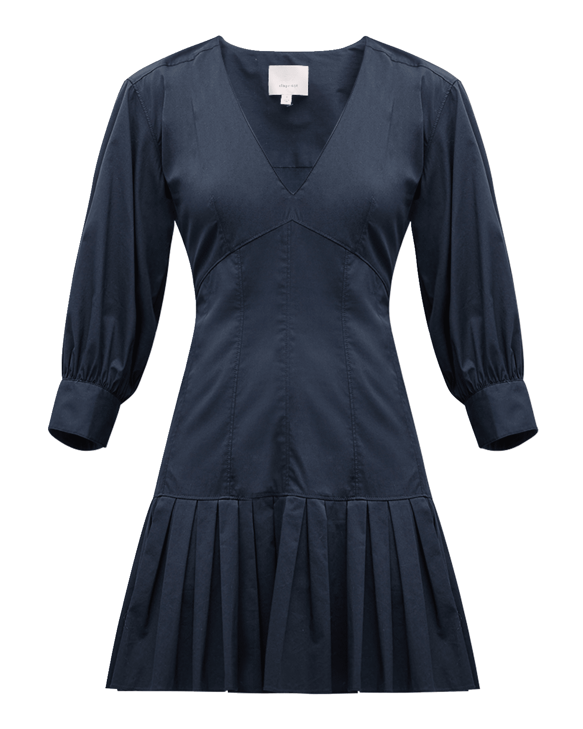 Cinq a Sept Sawyer V-Neck Pleated-Hem Mini Dress