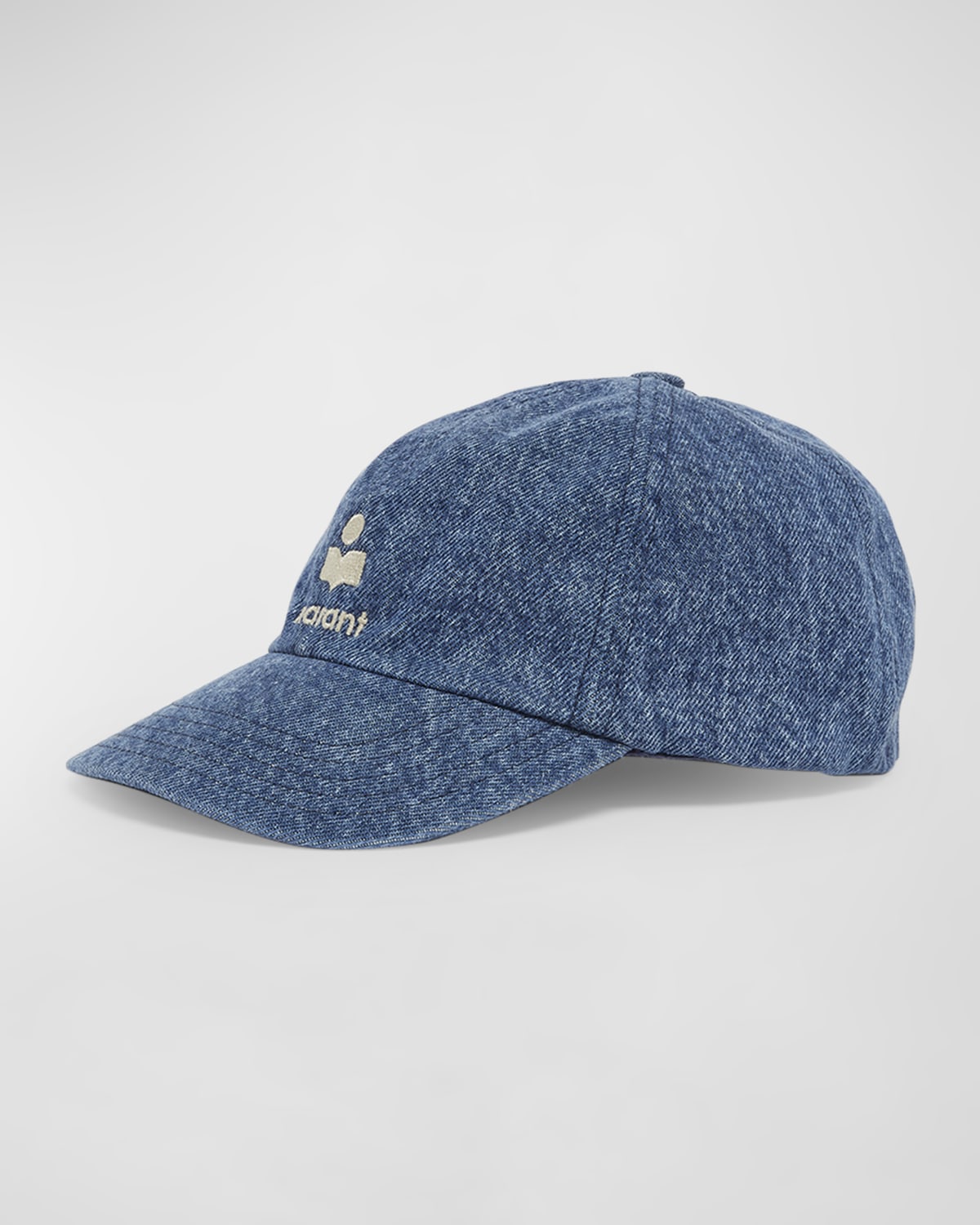 Isabel Marant Tomas Wool-Blend Denim Baseball Hat