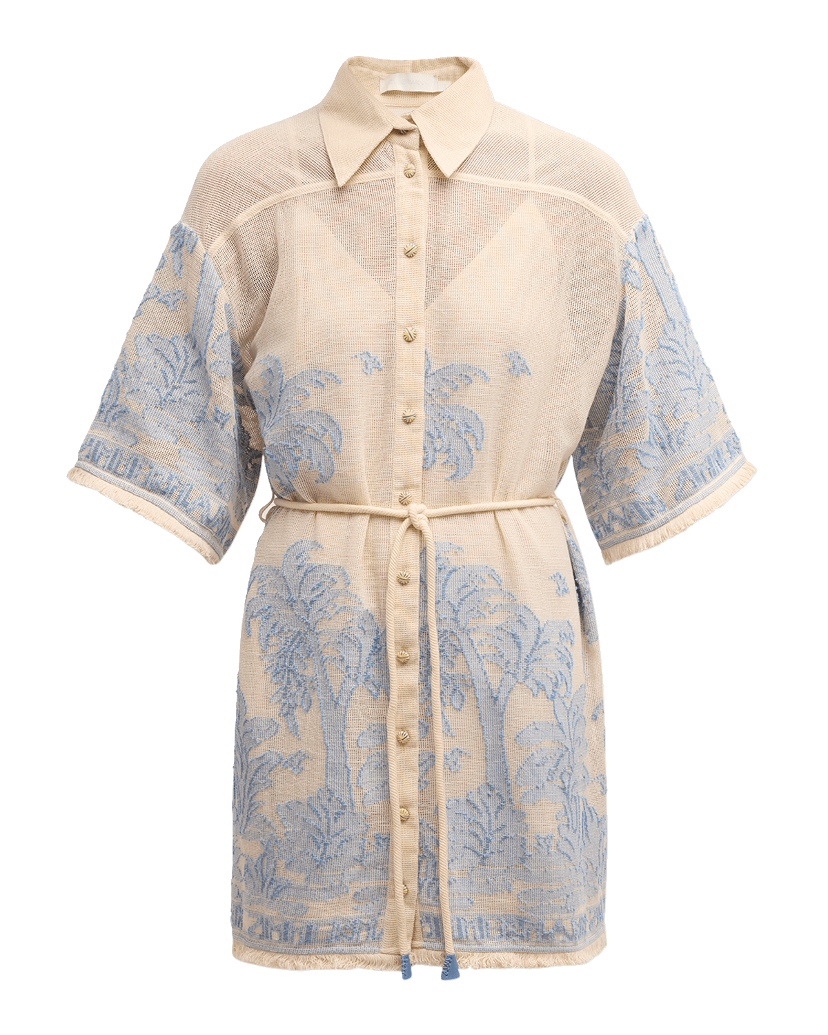 Zimmermann Ottie Palm Shirtdress