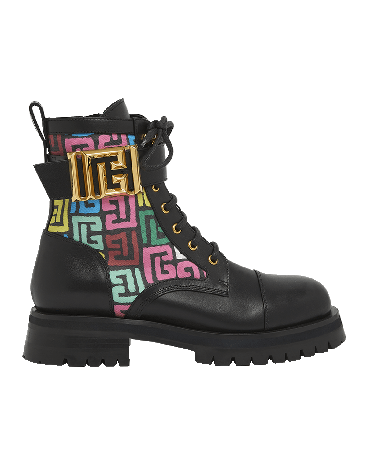 Balmain Charlie Multi Monogram Ranger Booties