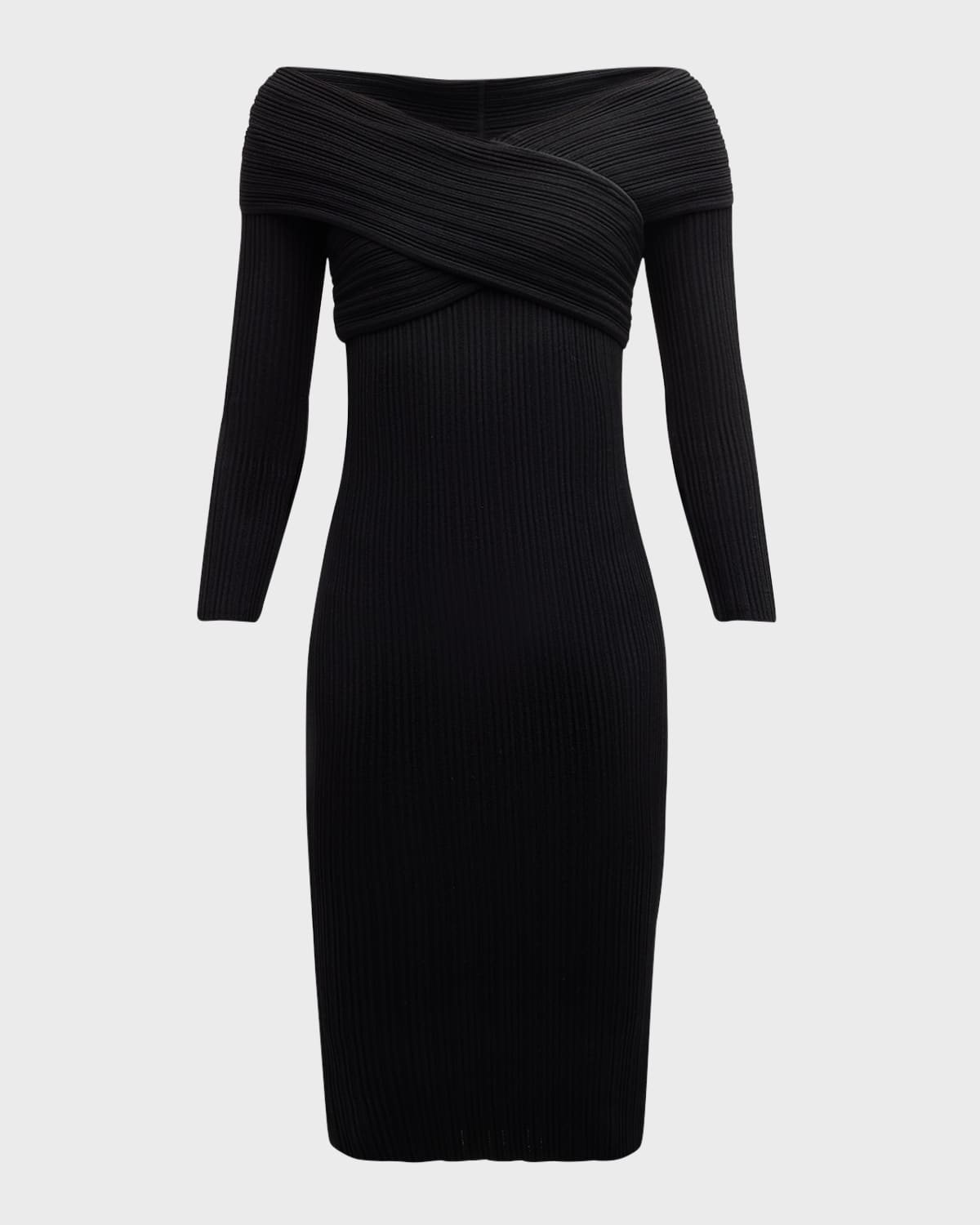 Veronica Beard Soraya Knit Crisscross Midi Dress