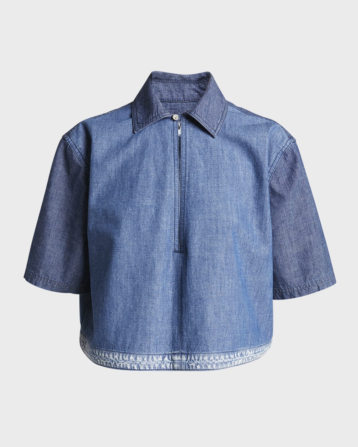 Loewe x Paula Ibiza Anagram Cropped Denim Top