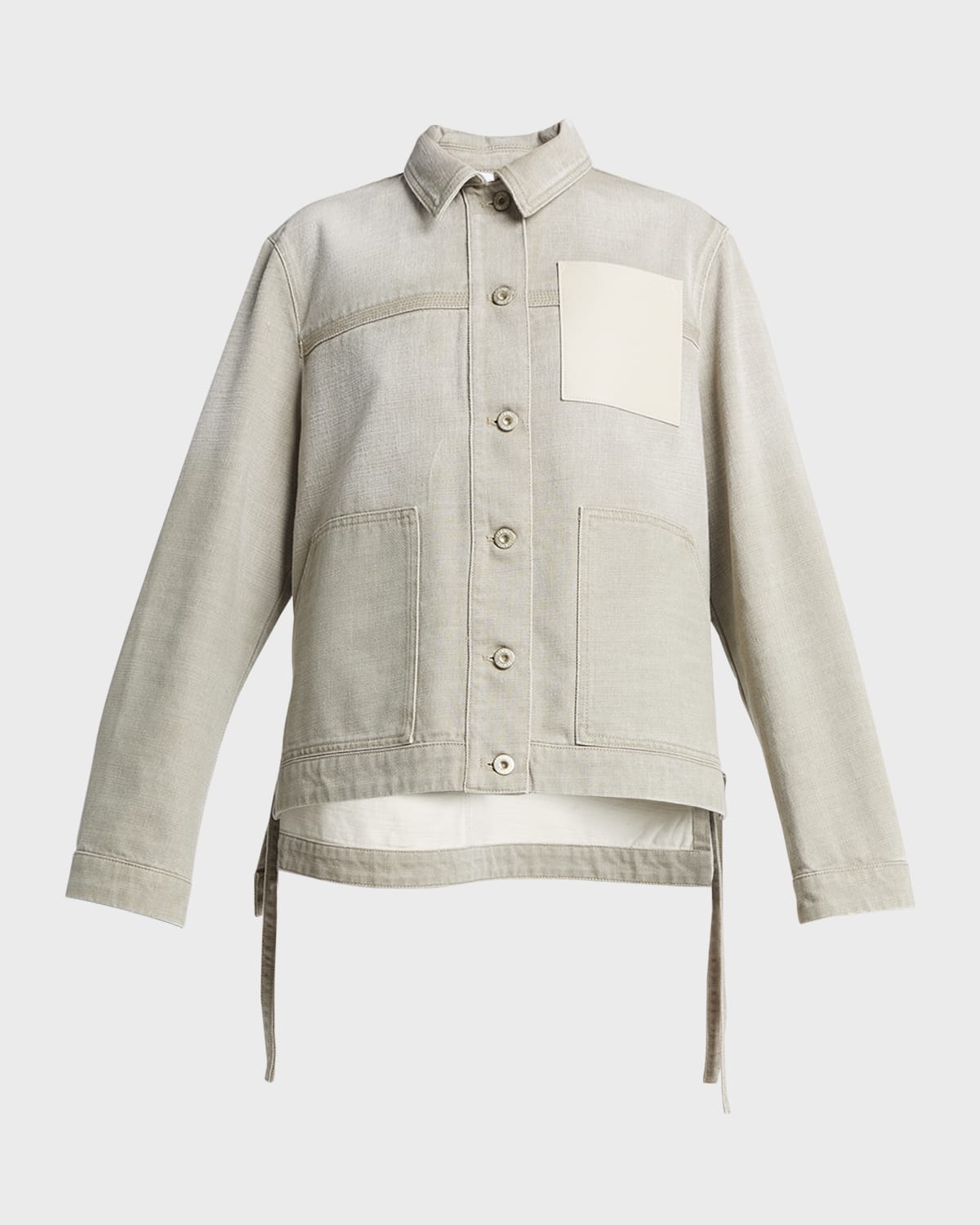 Loewe x Paula Ibiza Anagram Leather Patch Self-Tie Workwear Jacket