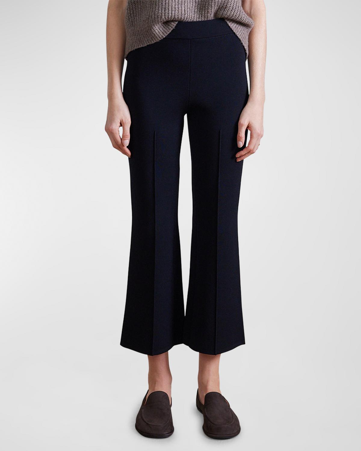 Apiece Apart Rene Pintuck Cropped Flare-Leg Pants