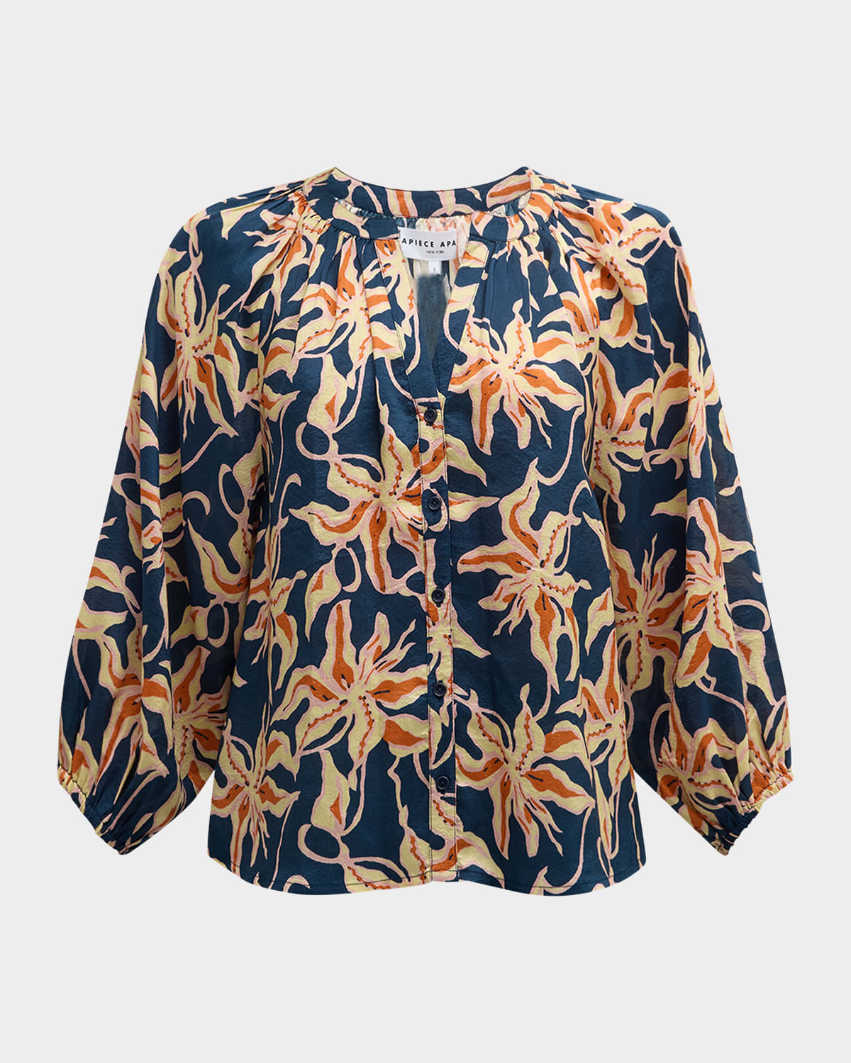 Apiece Apart Mitte Floral-Print Silk Shirt