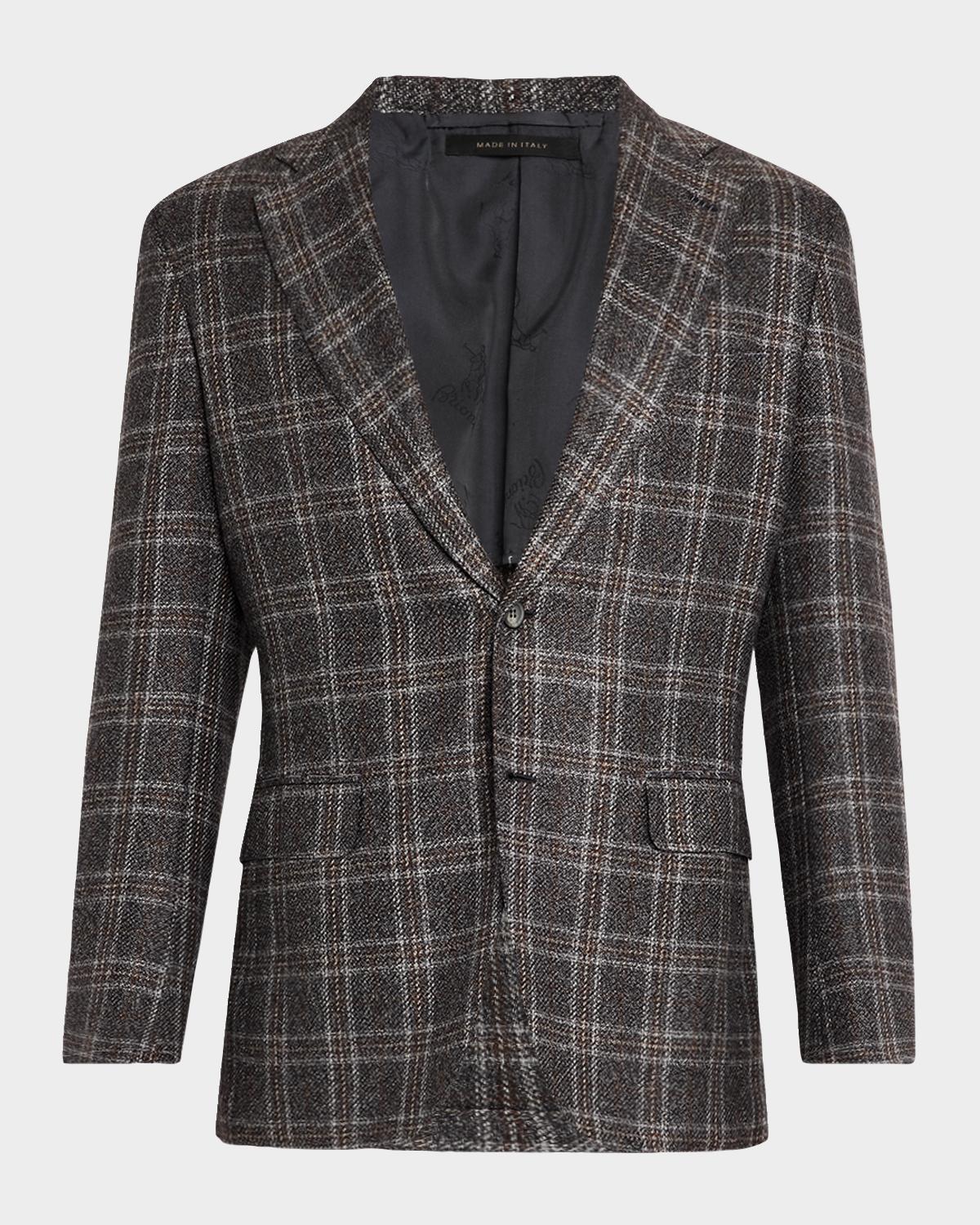 Brioni Men's Wool-Cashmere Plaid Sport Coat