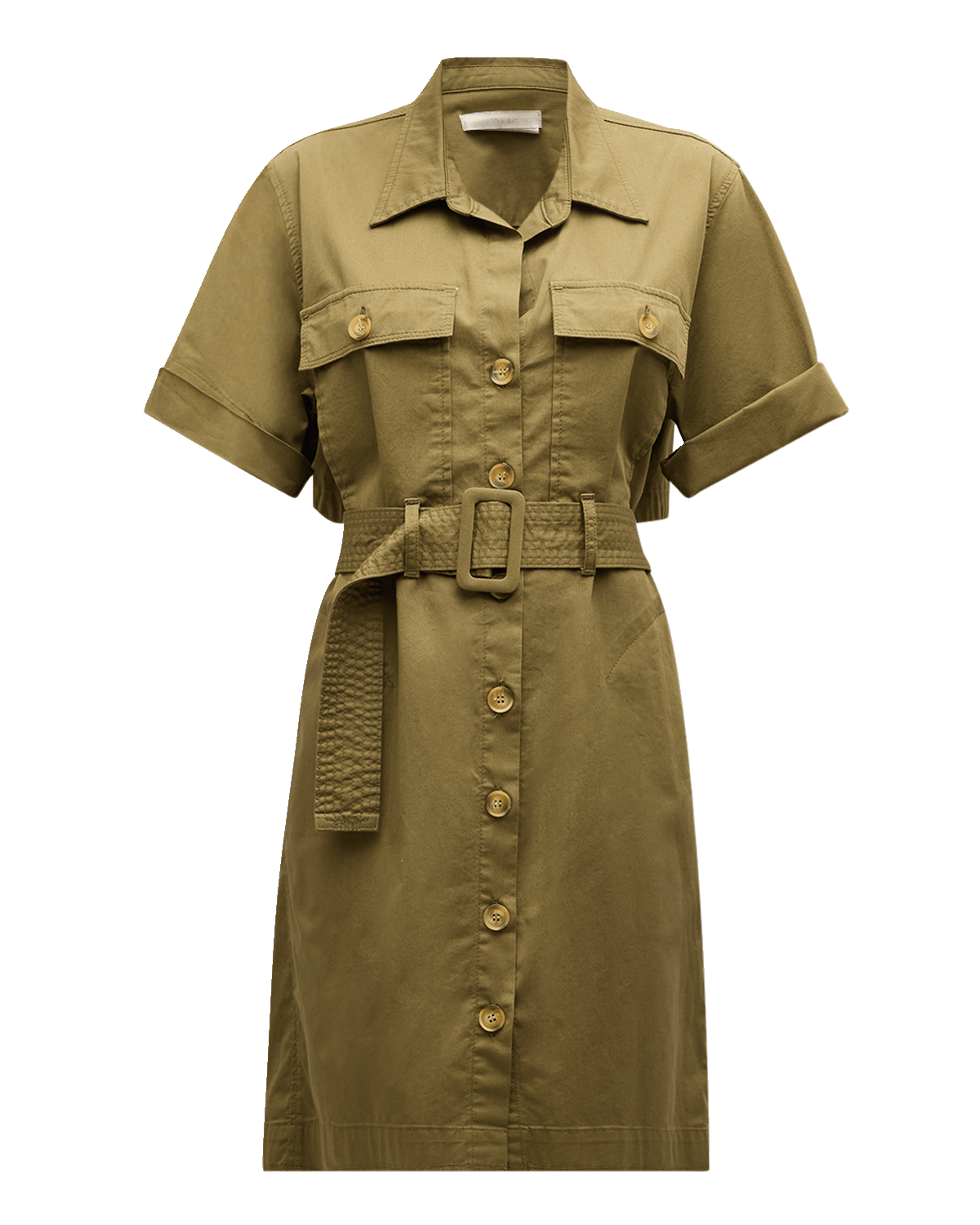 Vanessa Bruno Derek Belted Open-Back Mini Shirtdress