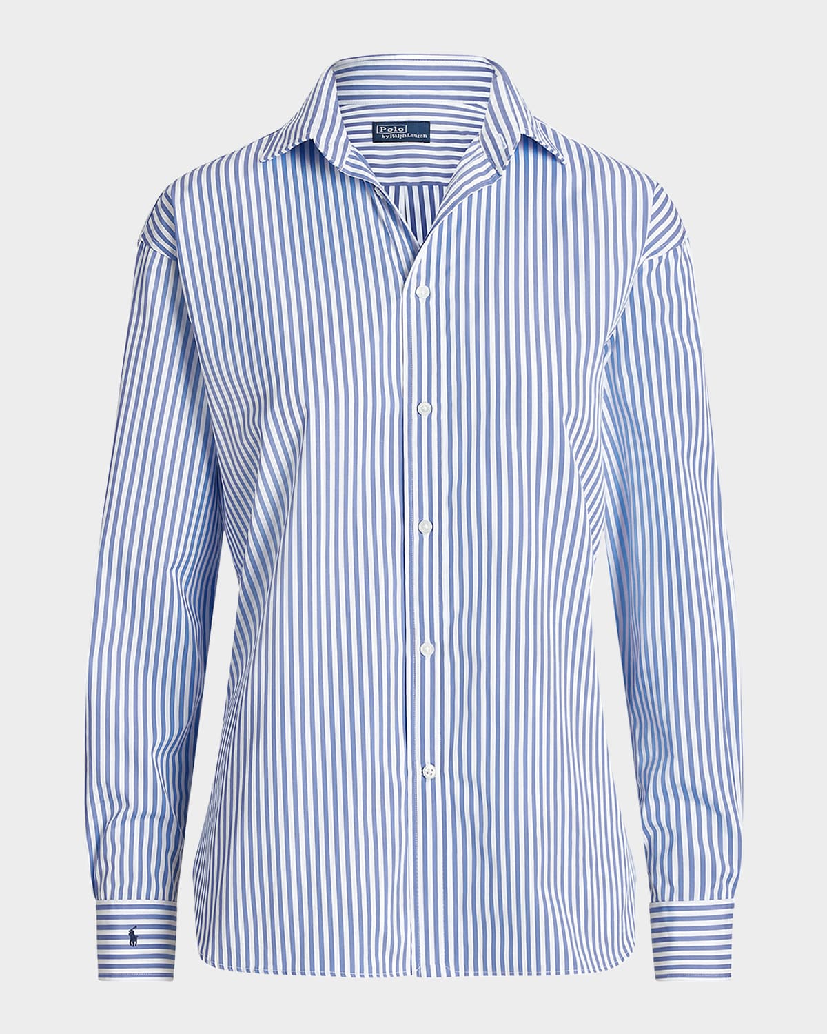 Polo Ralph Lauren Striped Long-Sleeve Cotton Blouse