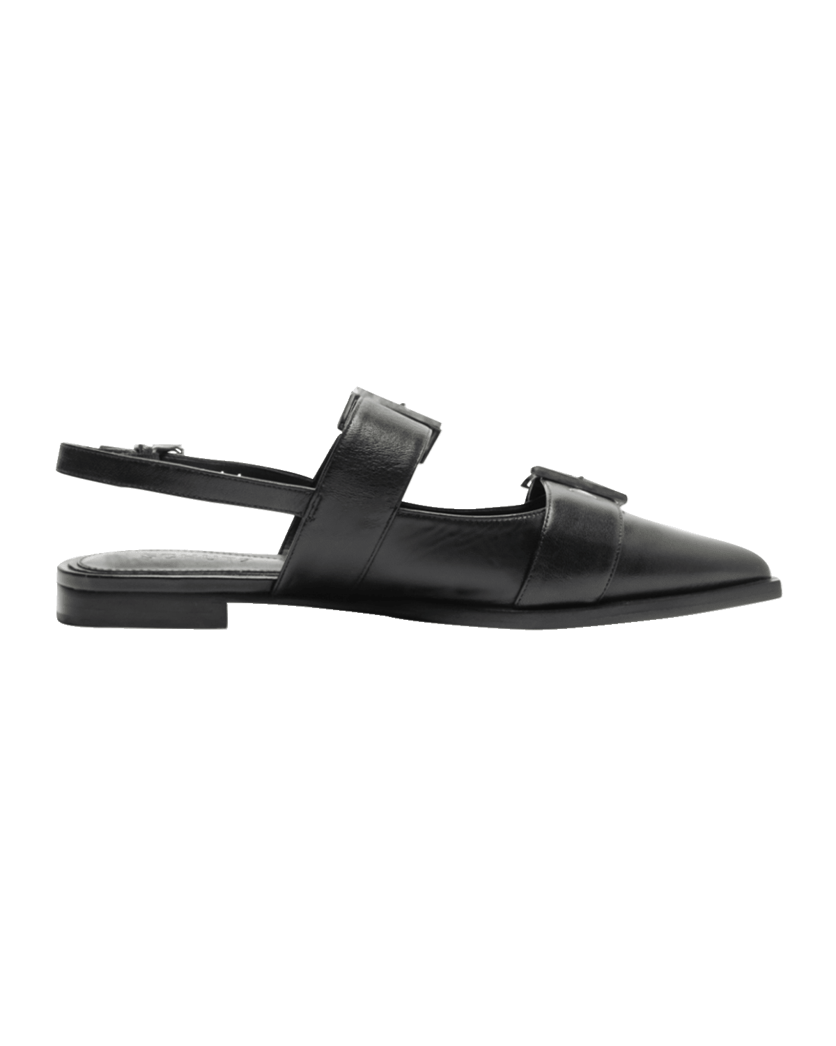 Schutz Darla Dual-Buckle Slingback Flats