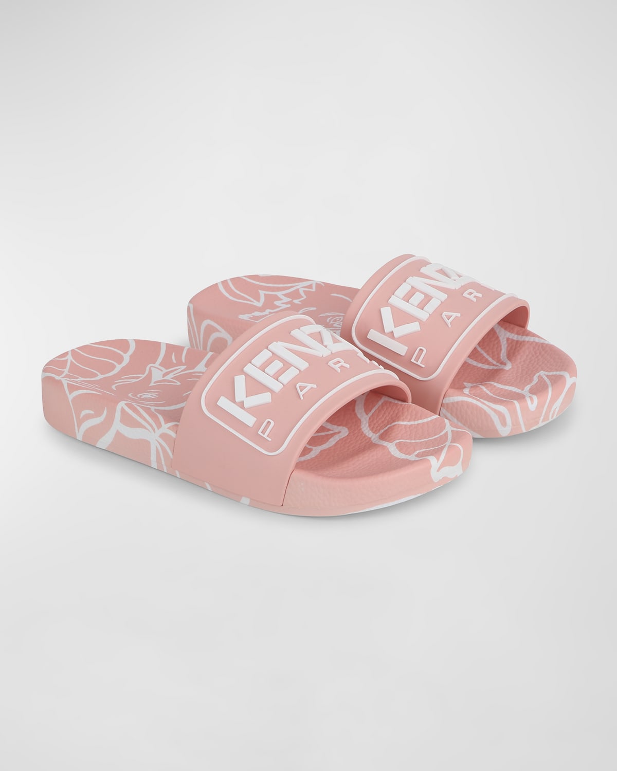Kenzo Girl's Embossed Logo-Print Slides, Toddler/Kids