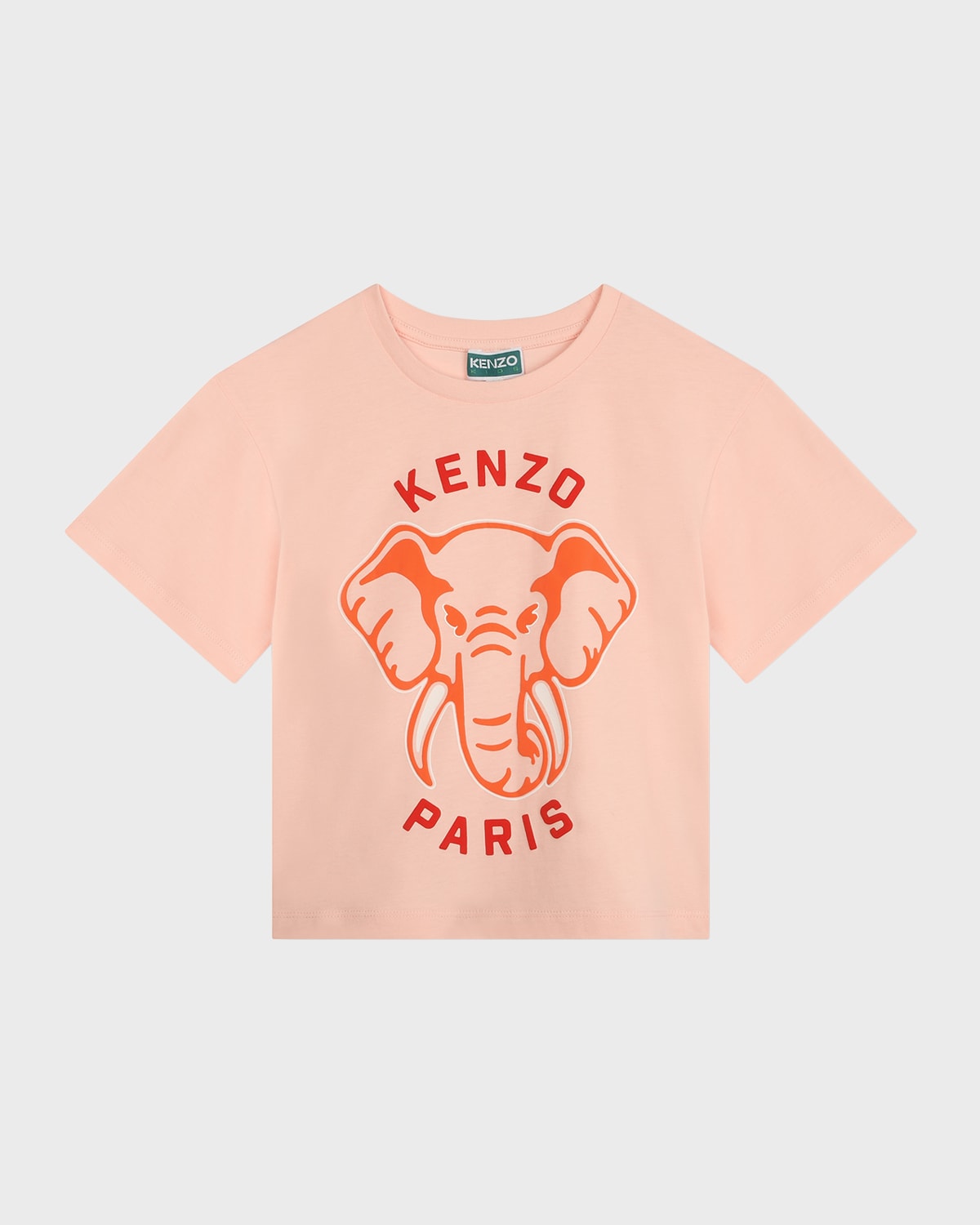 Kenzo Girl's Elephant Graphic Logo-Print T-Shirt, Size 4