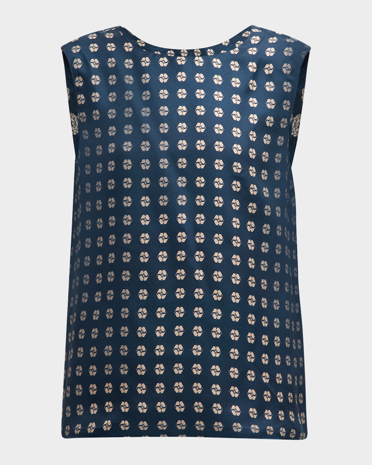 Max Mara Time Printed Sleeveless Silk Top