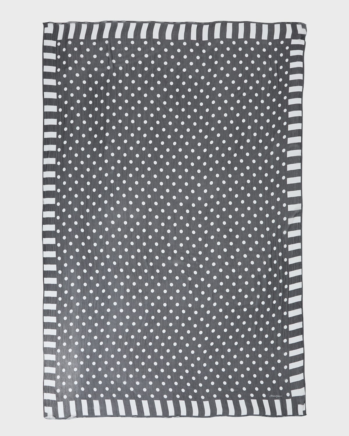 Dolce&Gabbana Polka-Dot Silk Scarf
