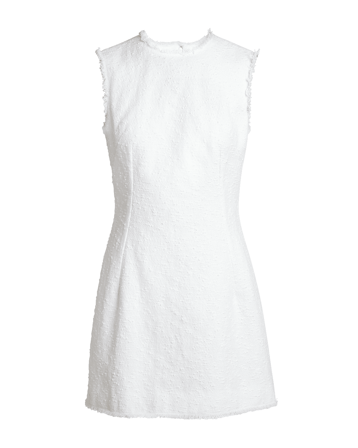 Dolce&Gabbana Rachel Linen Mini Dress with Frayed Trim