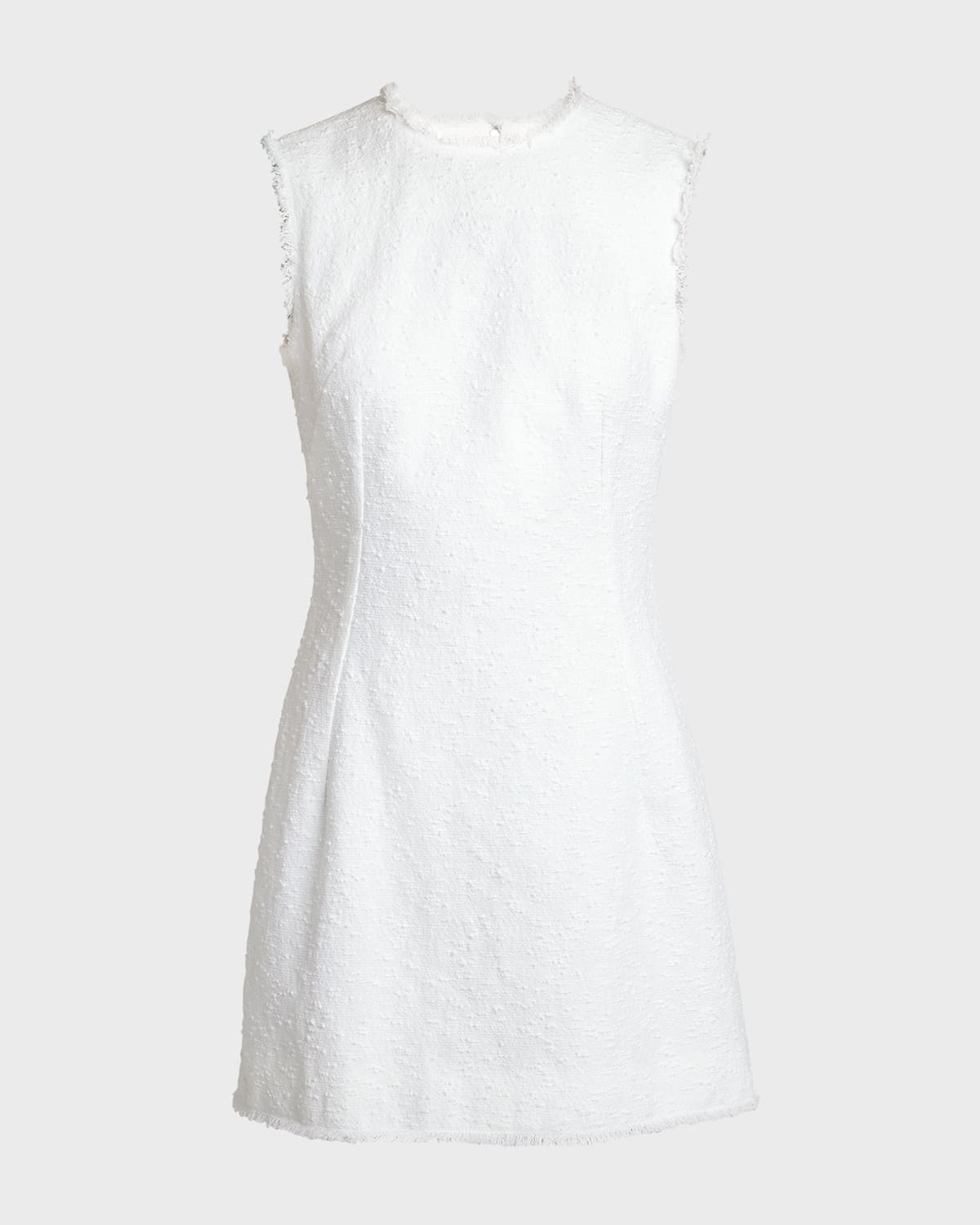Dolce&Gabbana Rachel Linen Mini Dress with Frayed Trim