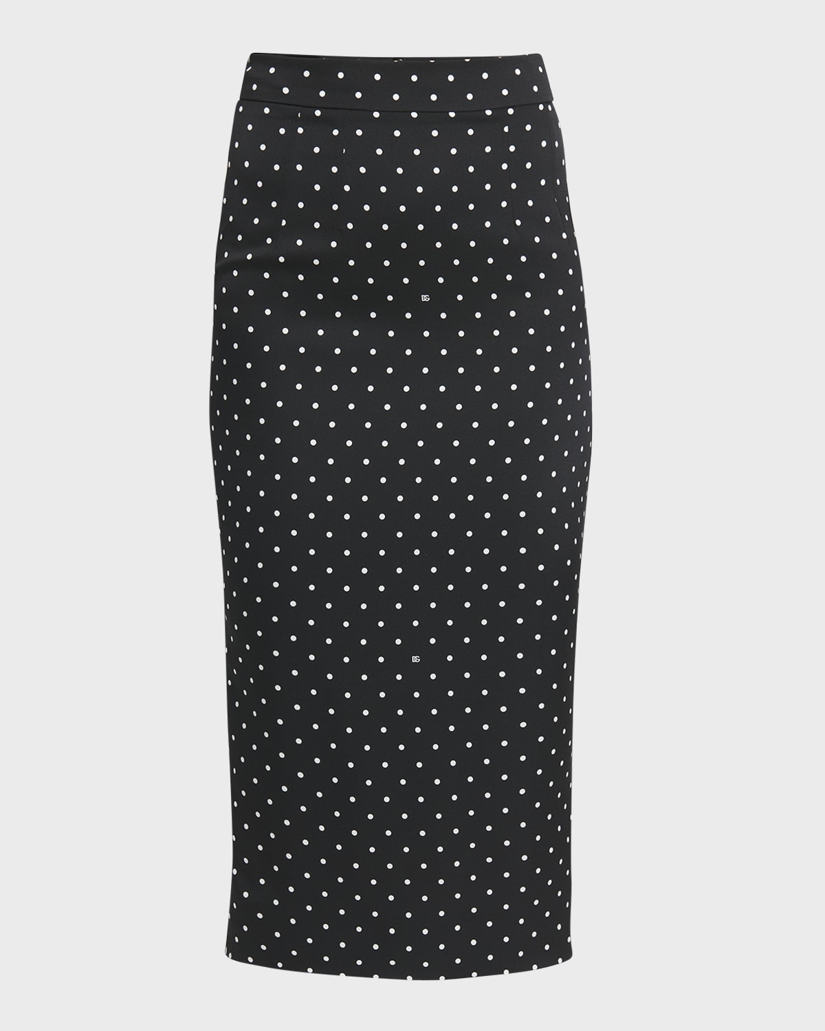 Dolce&Gabbana Polka-Dot Pencil Midi Skirt