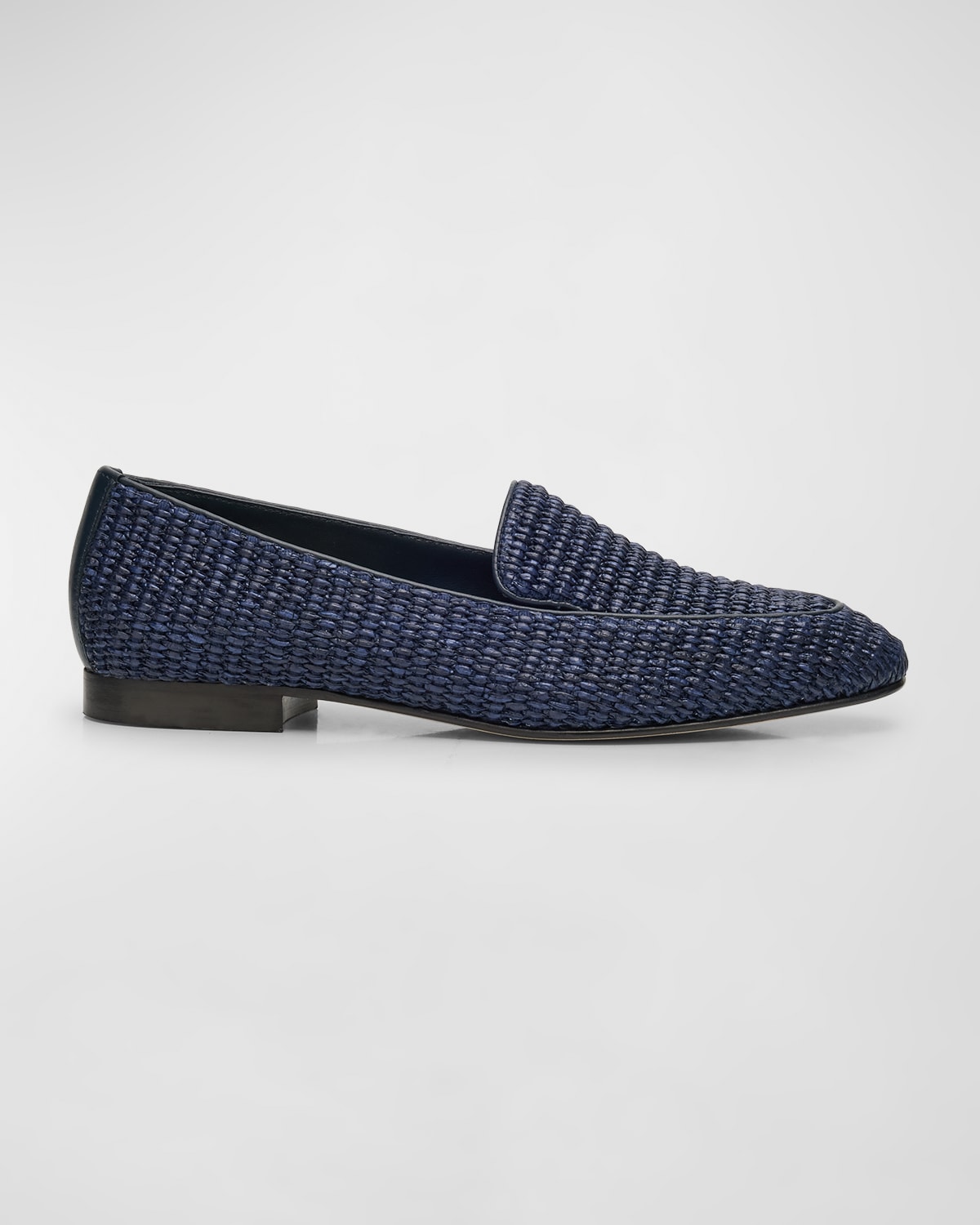 Manolo Blahnik Pitakara Woven Slip-On Loafers