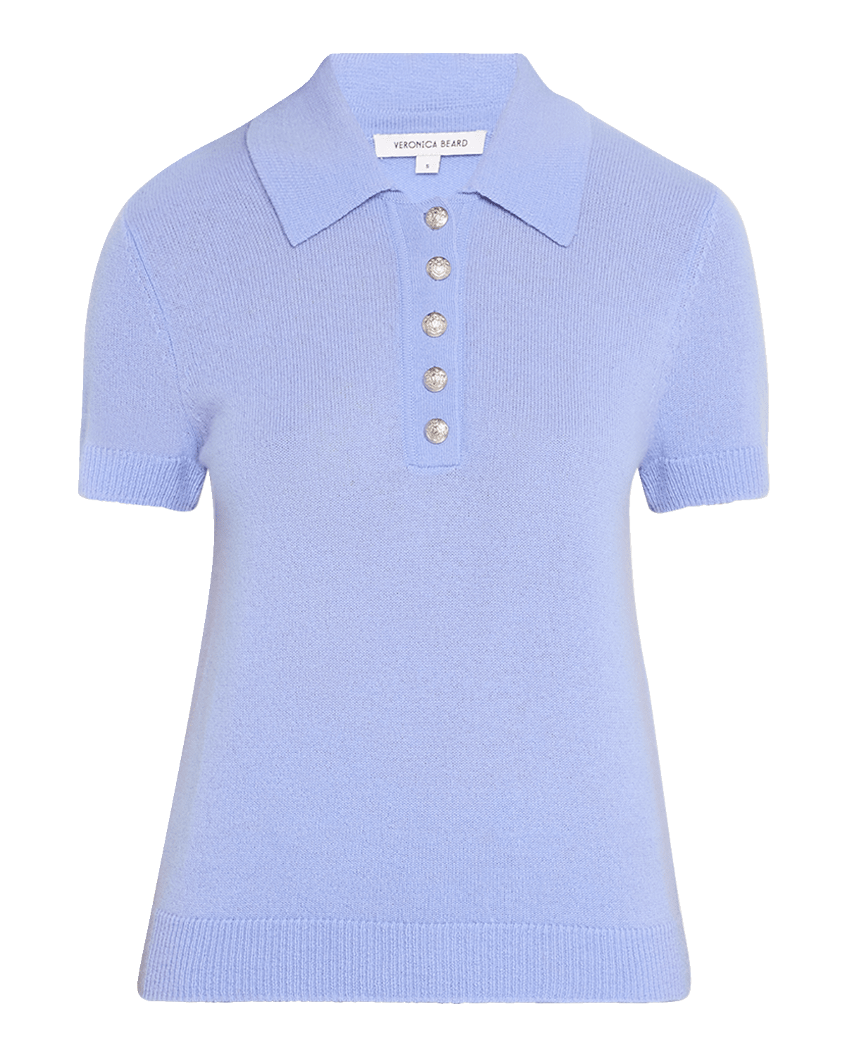 Veronica Beard Brandt Cashmere Polo Top