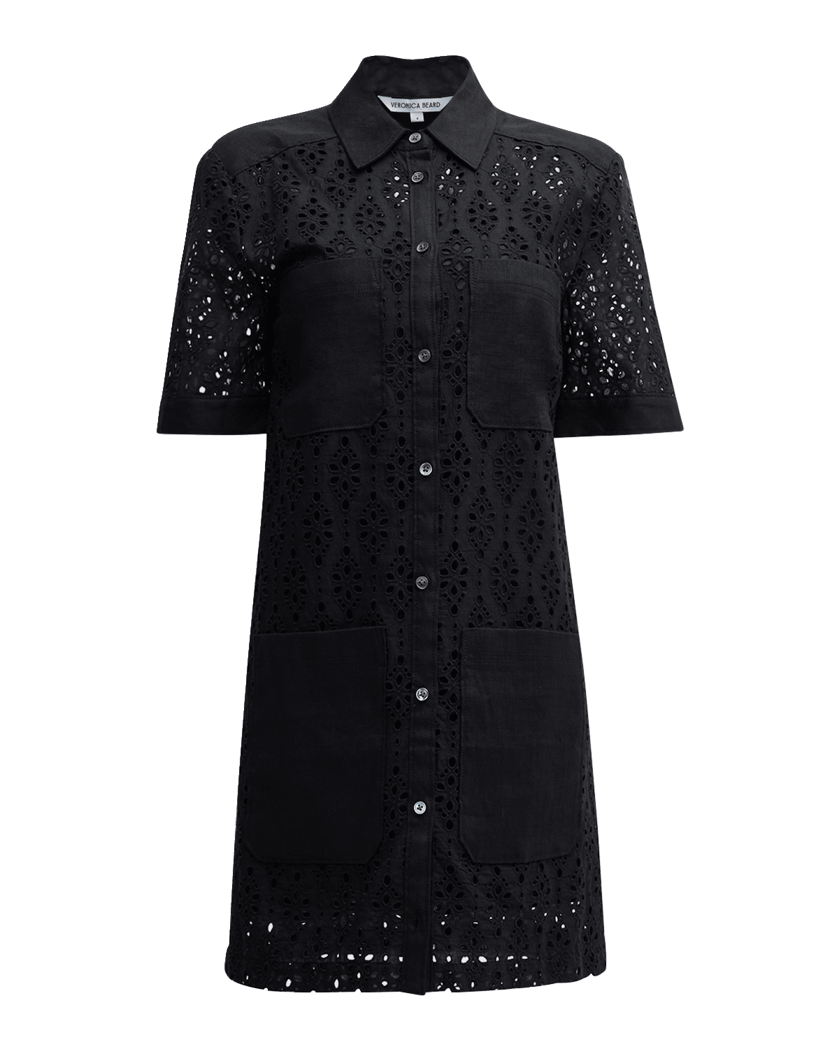 Veronica Beard Rafaela Eyelet Mini Shirtdress