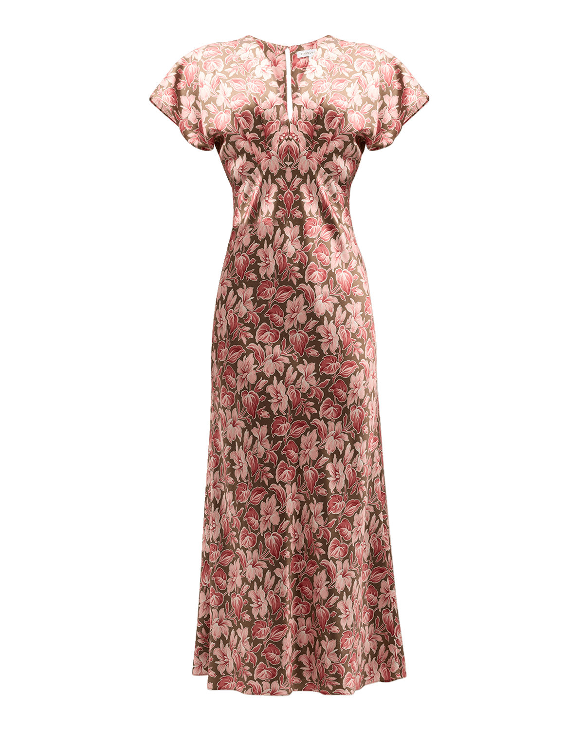 Veronica Beard Seymour Floral Short-Sleeve Midi Dress