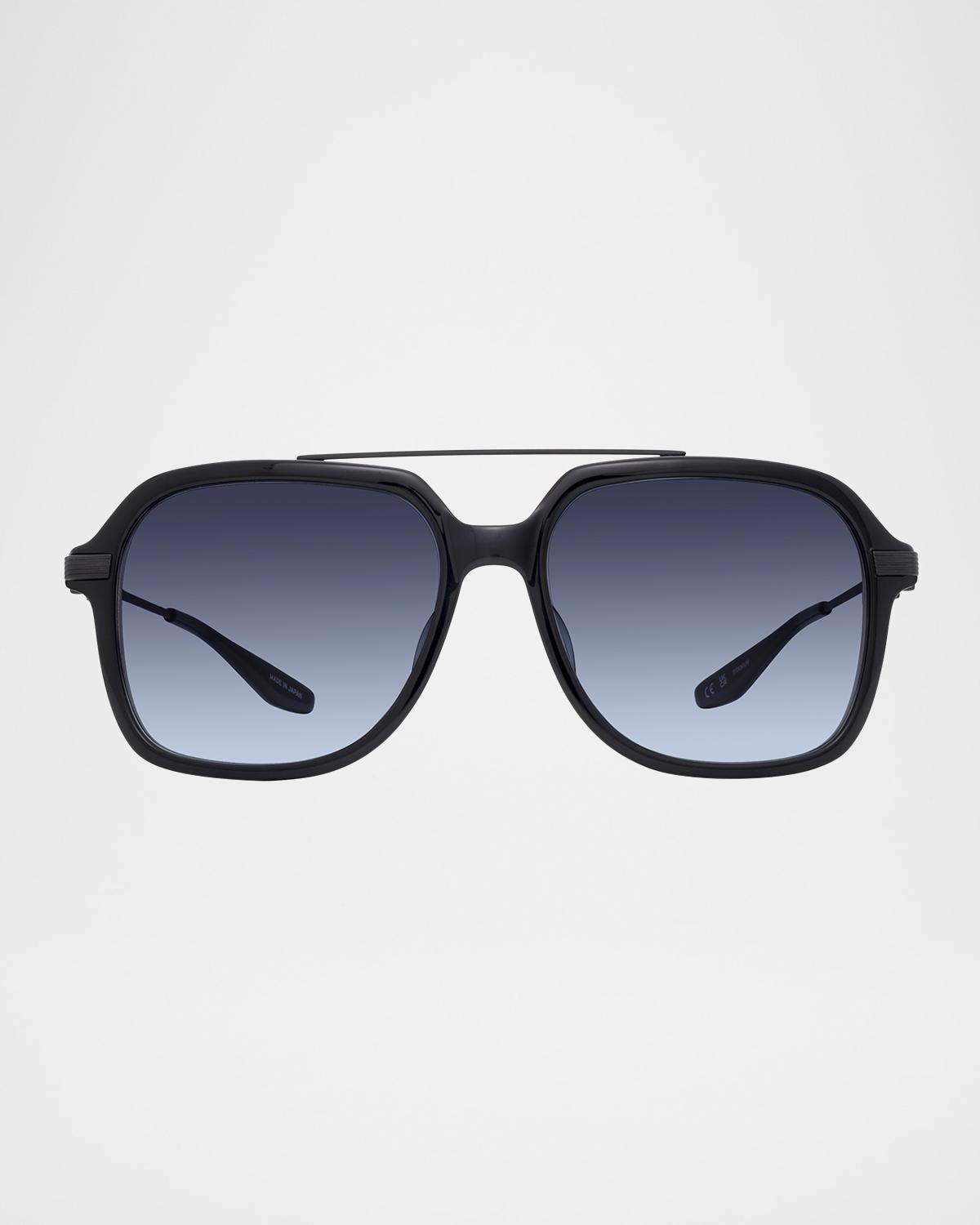 Barton Perreira Men's D. Ellis Acetate and Titanium Square Sunglasses