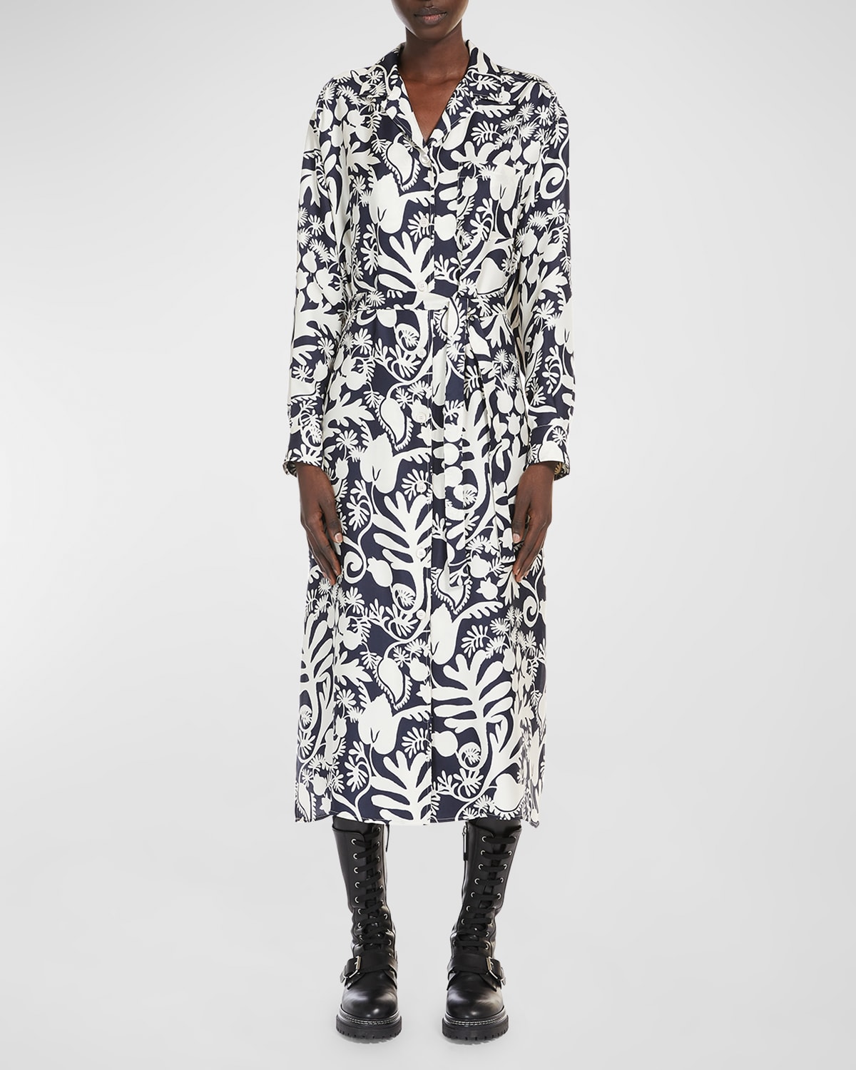 Weekend Max Mara Gaia Floral-Print Midi Shirtdress