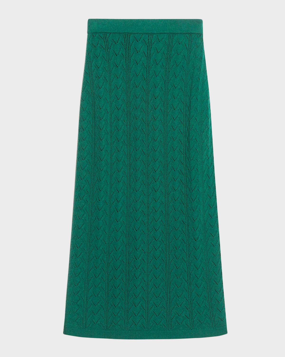 Weekend Max Mara Firmina Pointelle-Knit Midi Skirt