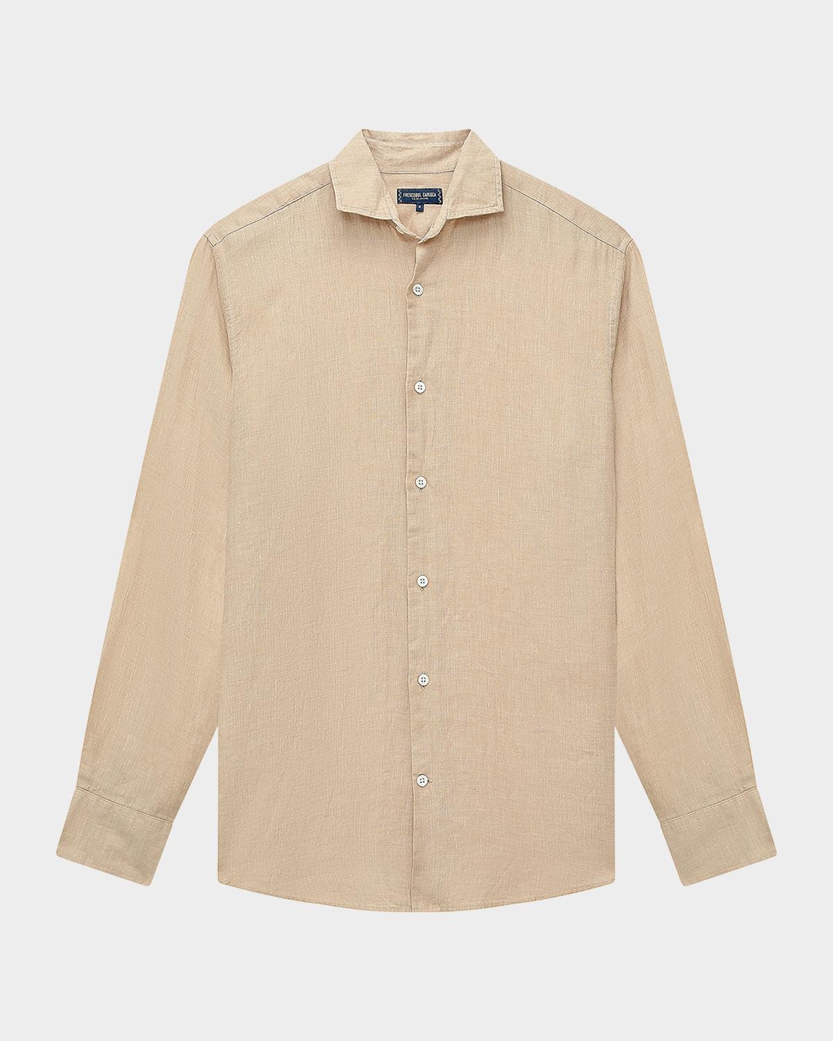 Frescobol Carioca Men's Antonio Linen Casual Button-Down Shirt