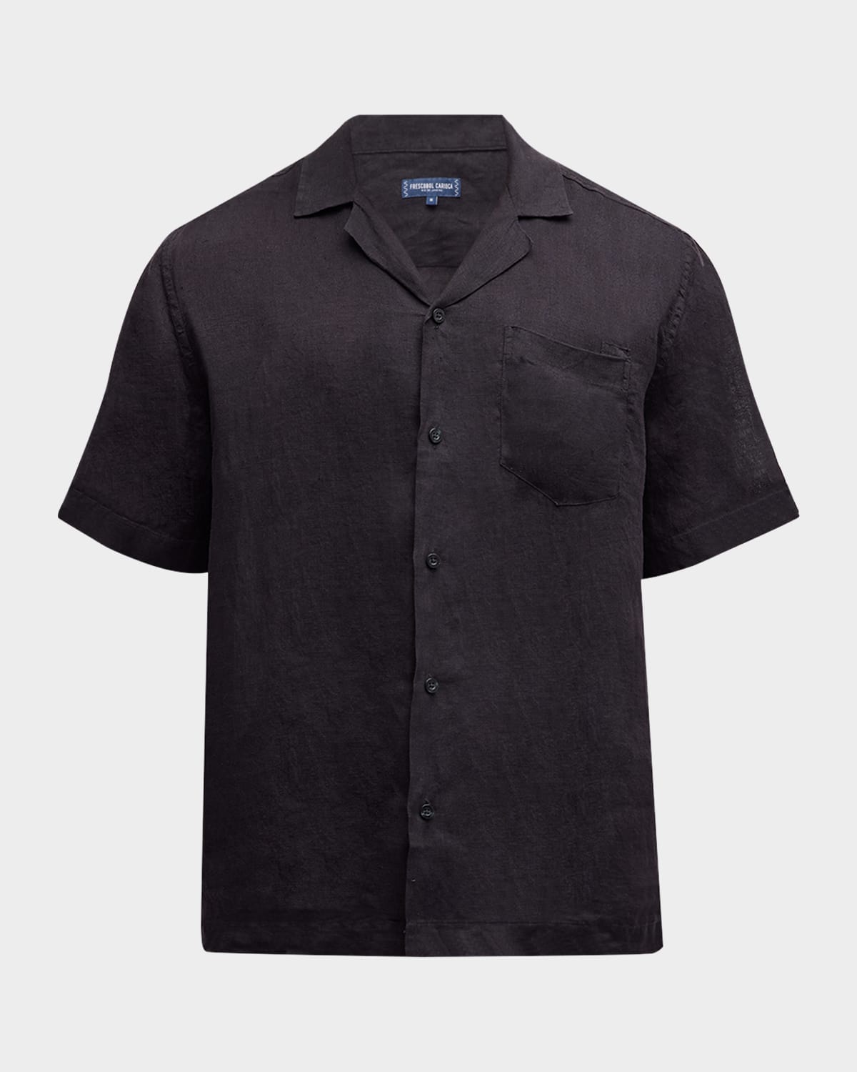Frescobol Carioca Men's Angelo Linen Camp Shirt