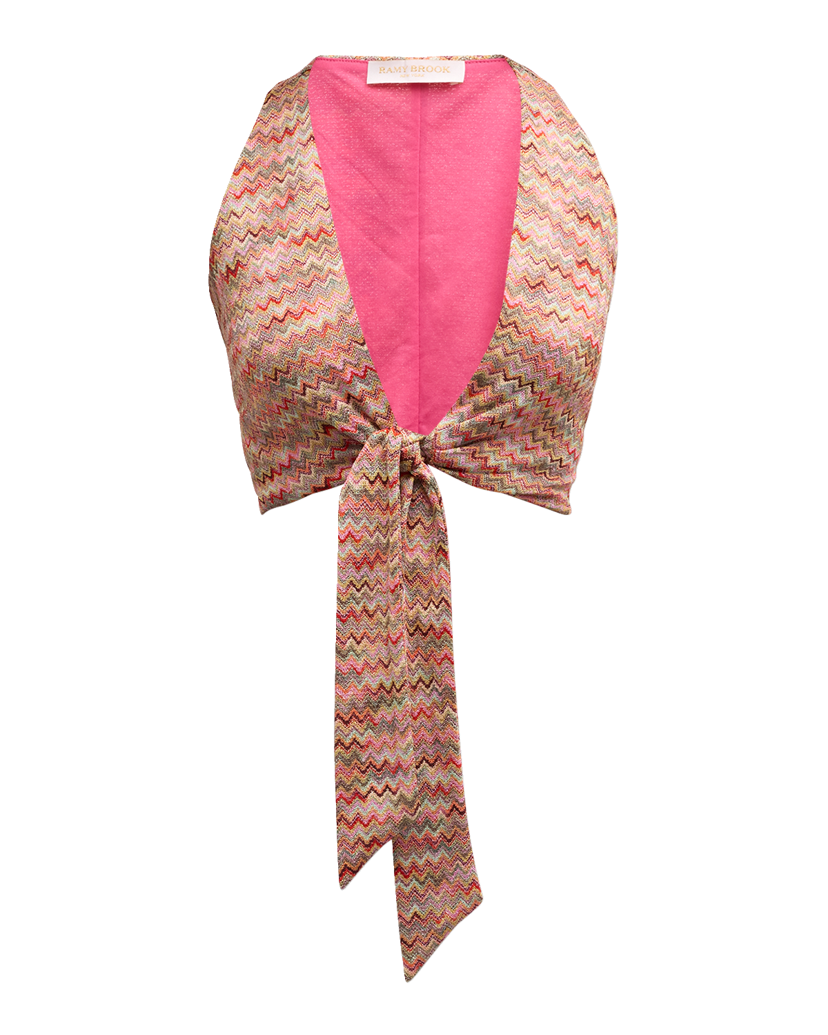 Ramy Brook Gertrude Chevron Crop Top