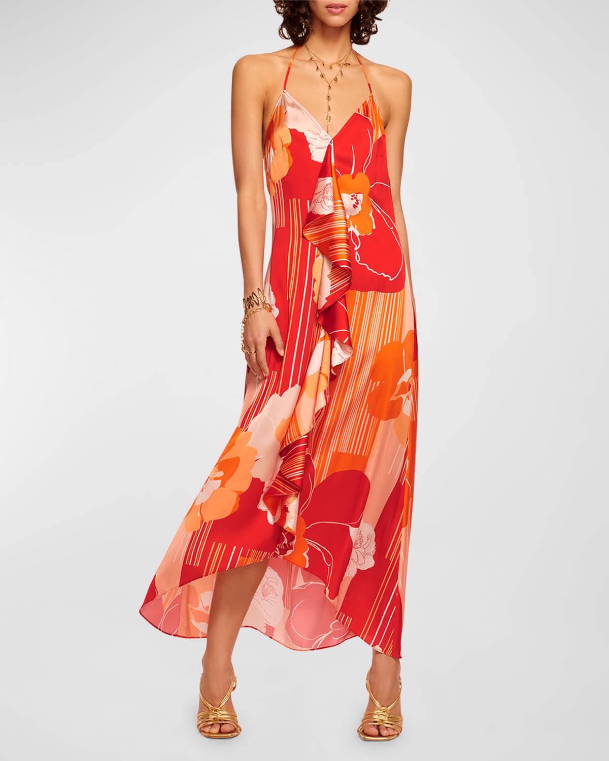 Ramy Brook Jeanette Floral High-Low Dress