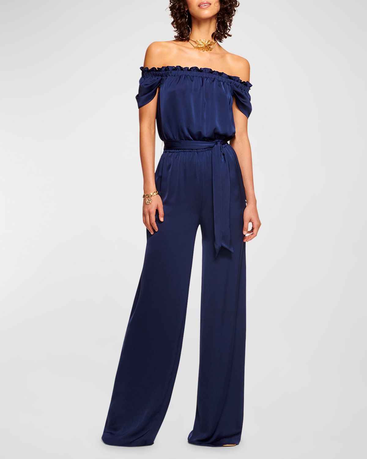 Likely Trista Strapless Flared Leg Jumpsuit Neiman Marcus