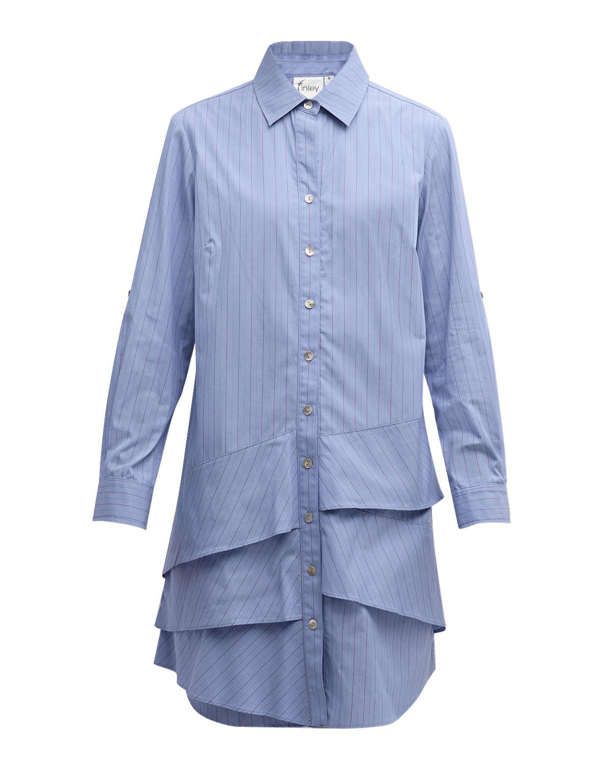 Finley Jenna Striped Ruffle Shirtdress