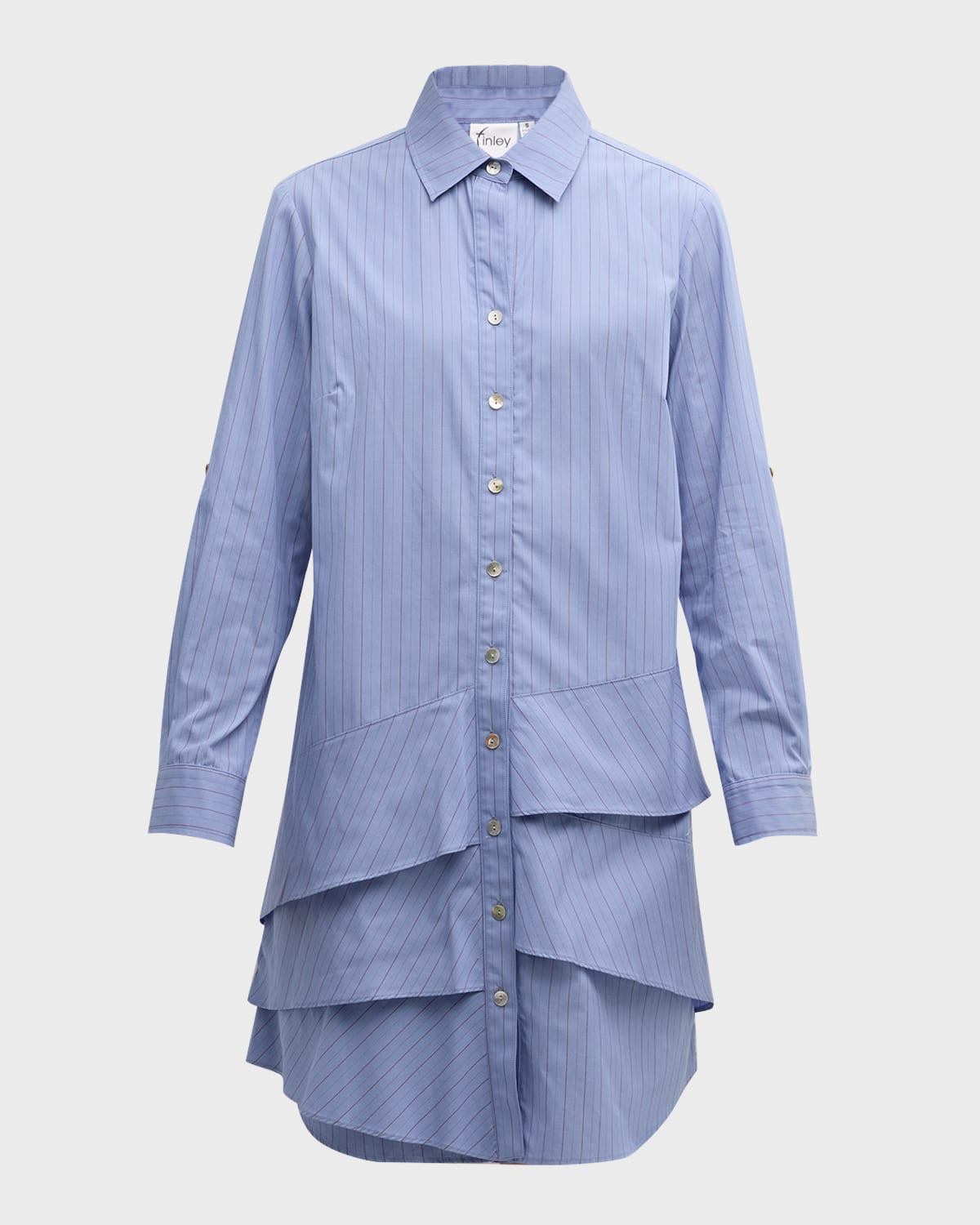 Finley Jenna Striped Ruffle Shirtdress