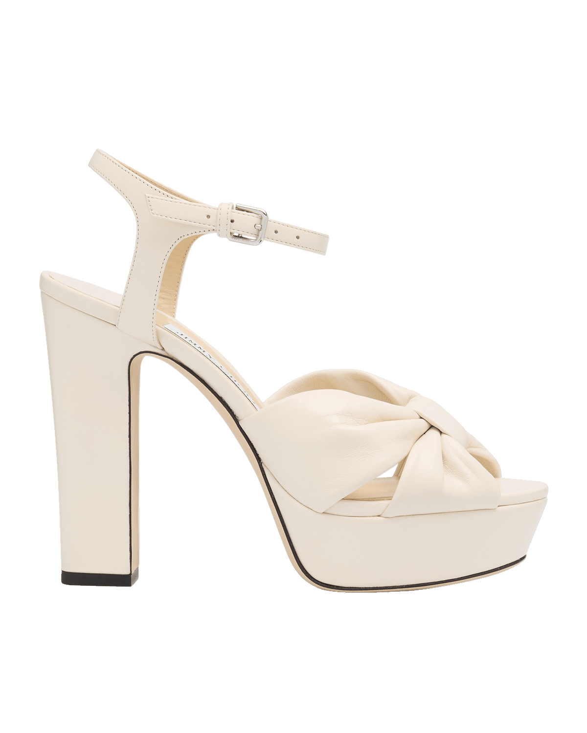 Jimmy Choo Heloise Leather Ankle-Strap Platform Sandals