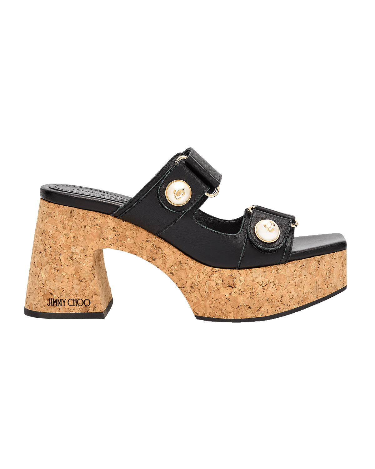 Jimmy Choo Fayence Dual-Grip Platform Slide Sandals