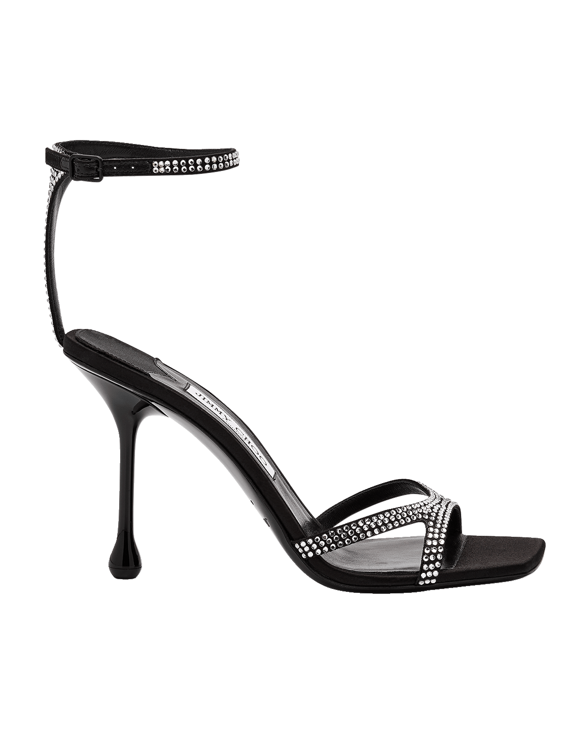 Jimmy Choo Ixia Crystal Studded Ankle-Strap Sandals